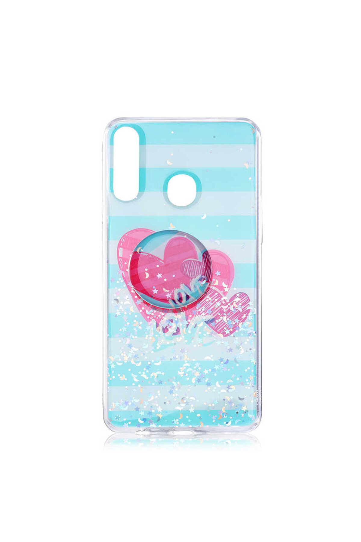 Galaxy A20S Case Pop Socket Color Valet Silicone