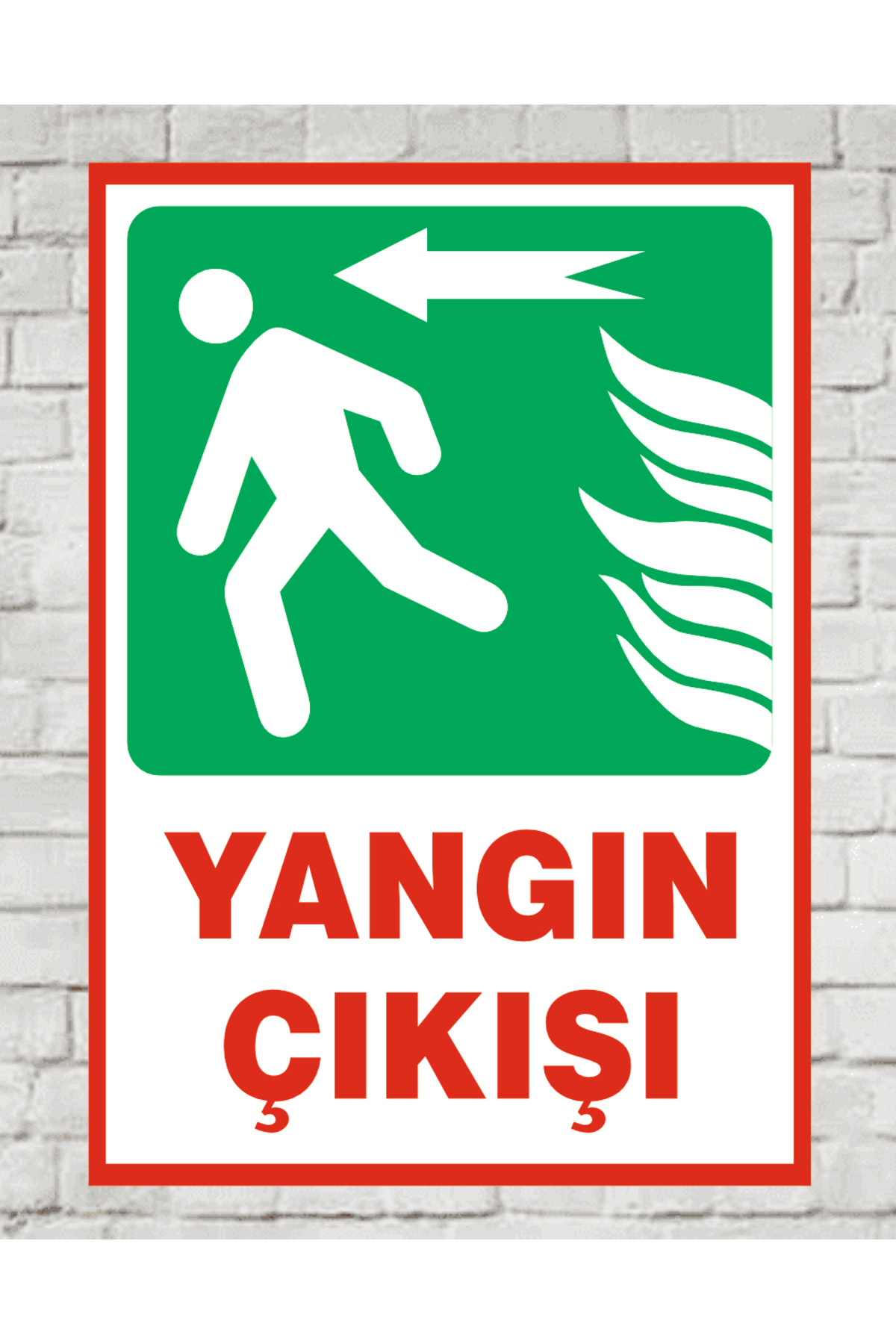 FIRE EXIT LEFT SIGNBOARD PLATE 24X34 CM
