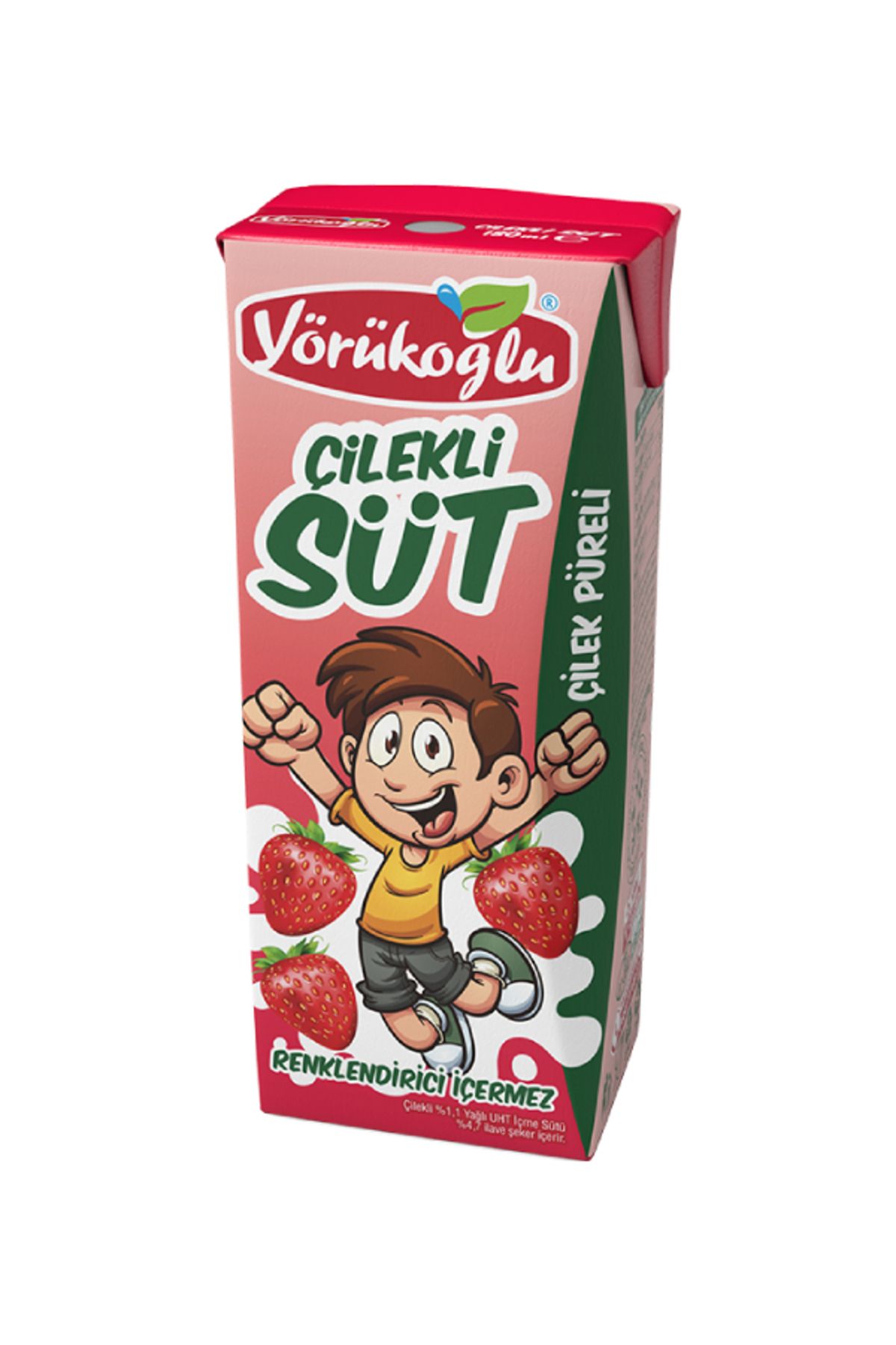 Yörükoğlu Çilekli Süt 180 Ml X 27 Adet