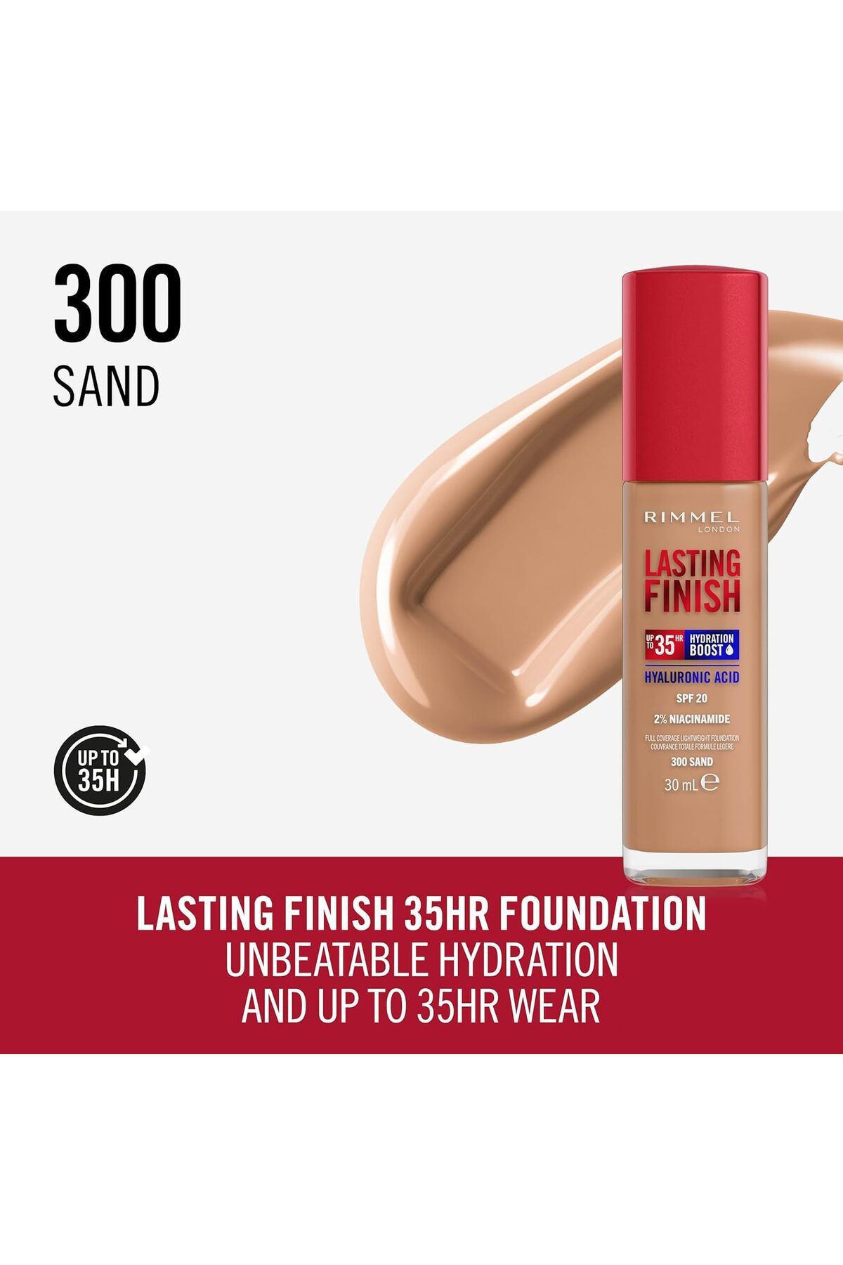 کرم پودر نود دائمی پایان 35 ساعت بنیاد 300 شن 30 میل Rimmel London