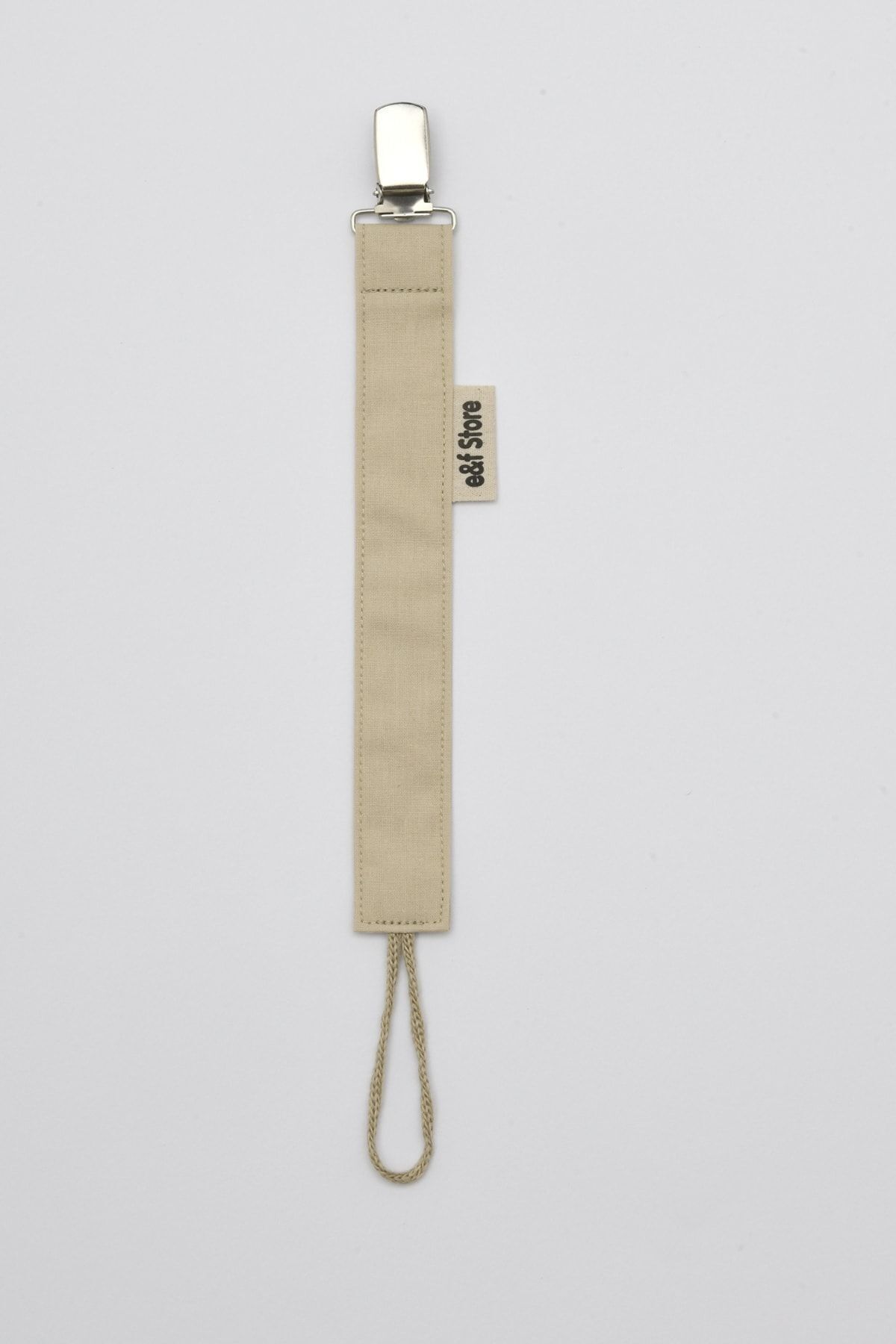 e&f Store Sertifikalı Pamuklu Emzik Askısı - 3'lü Set - Toz Pembe, Gül Kurusu, Bej - Kız Bebek Emzik Zinciri fotoğrafı 5 (önizleme)