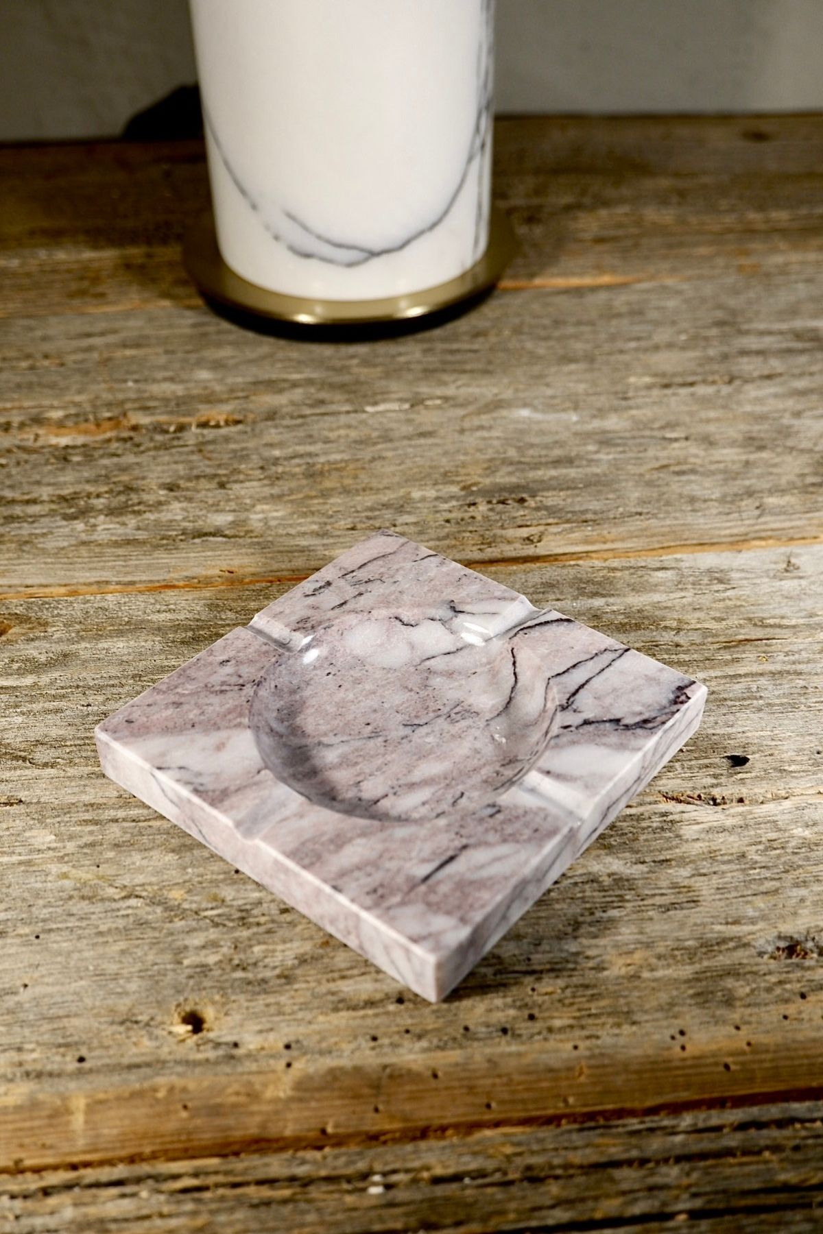 Voodo Concept-Pink Lilac Marble Ashtray 12 X 12 X 2 cm 6