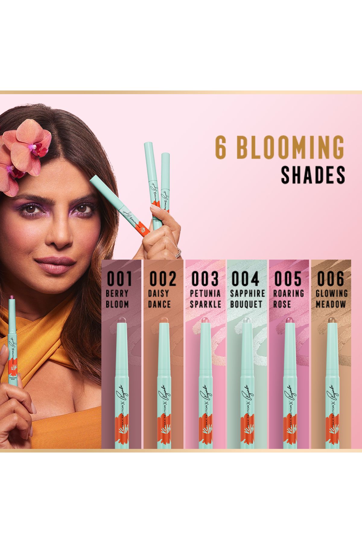 Max Factor-قلم ظلال العيون X Priyanka Chopra Jonas، إصدار محدود - 006 - Glowing Meadow، 1,64 جم 7