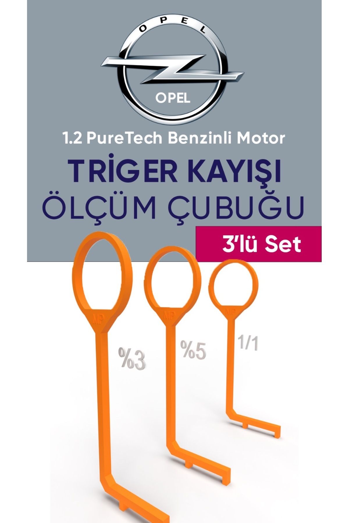 MooverPrint Opel Uyumlu Triger Kayışı Ölçüm Çubuğu / 1.2 Benzinli motor için