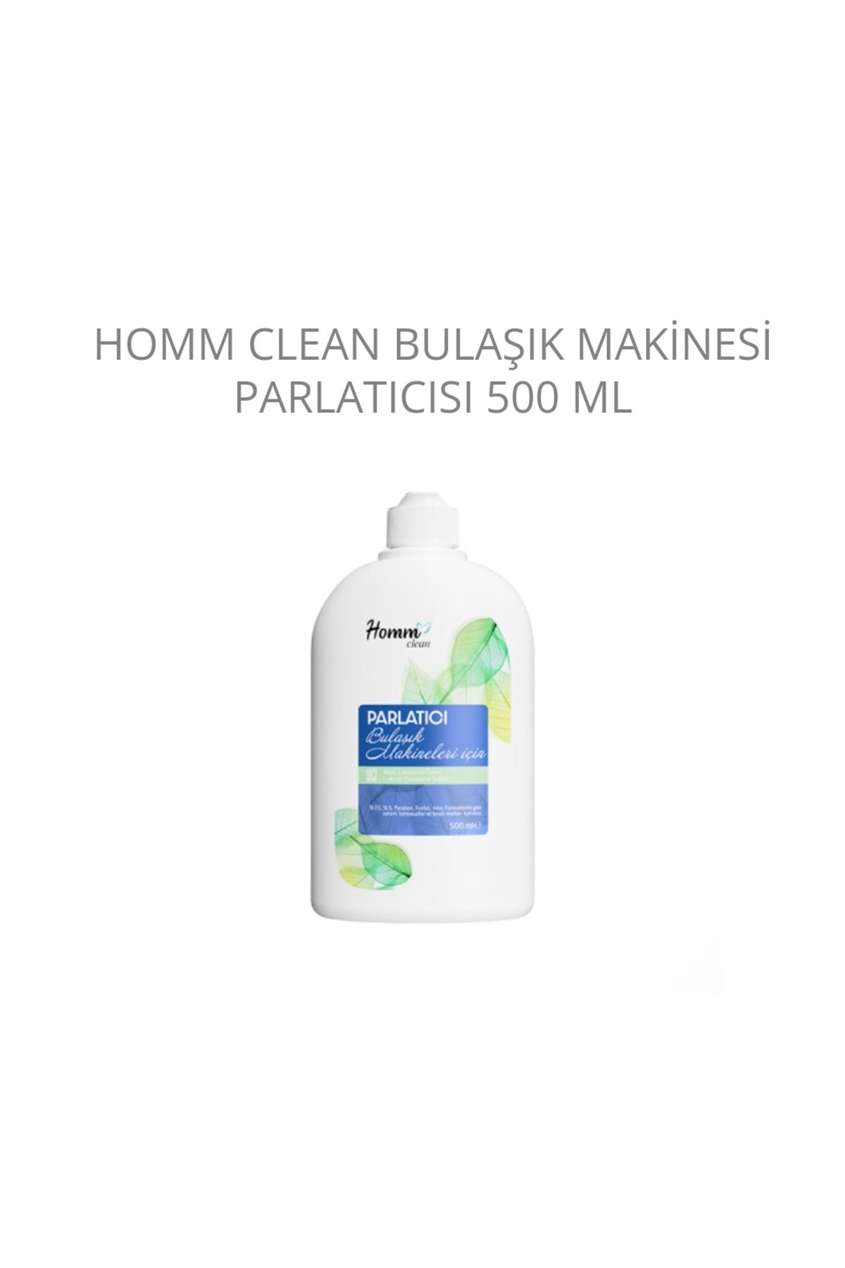 homm Clean Bitkisel Bulaşık Makinesi Parlatıcısı 500 ML