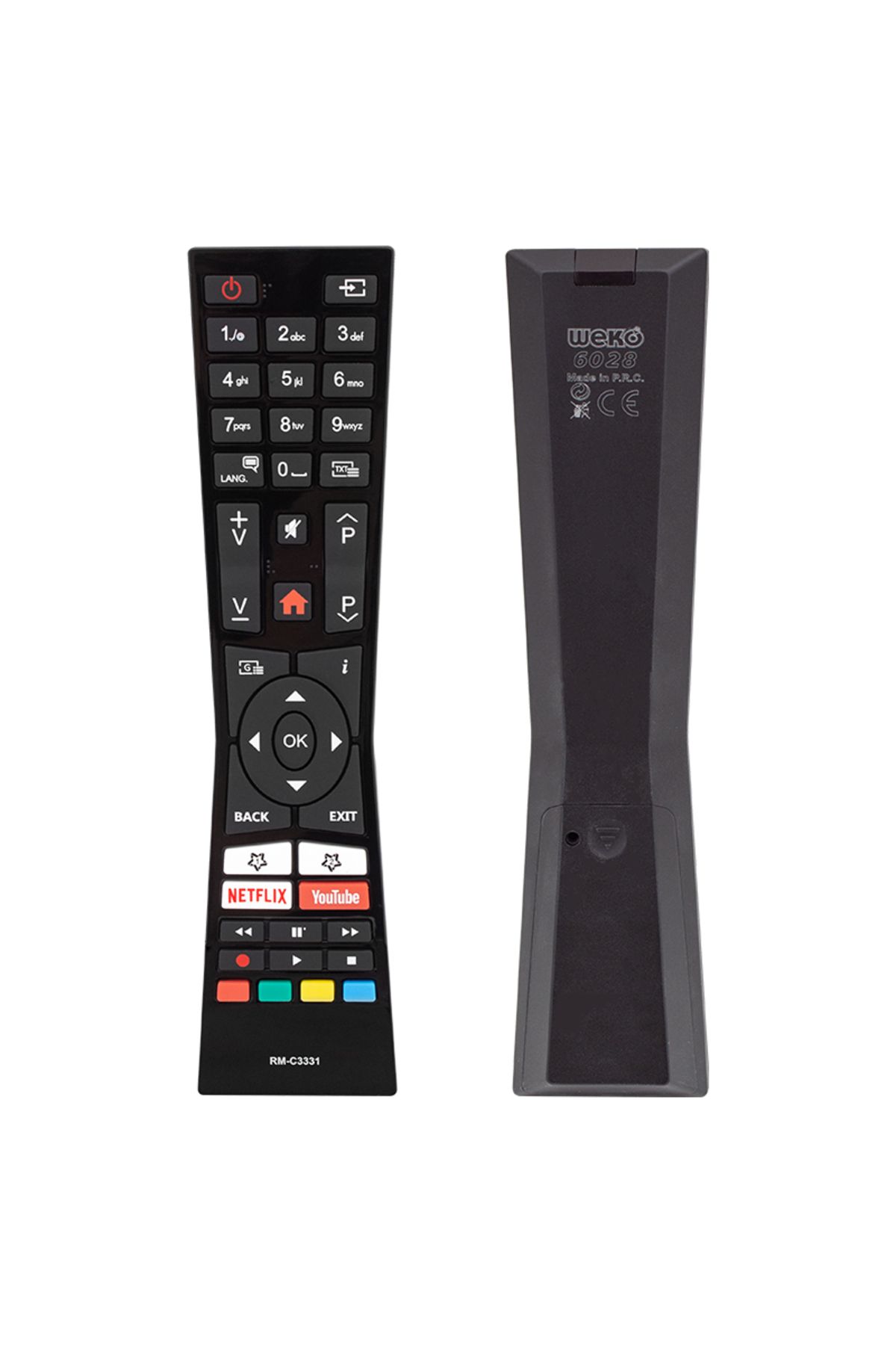 ZORROKİN -VESTEL-JVC RM-C3331 NETFLIX-YOUTUBE TUŞLU LCD-LED TV KUMANDA (4767) - ECK4767-3822