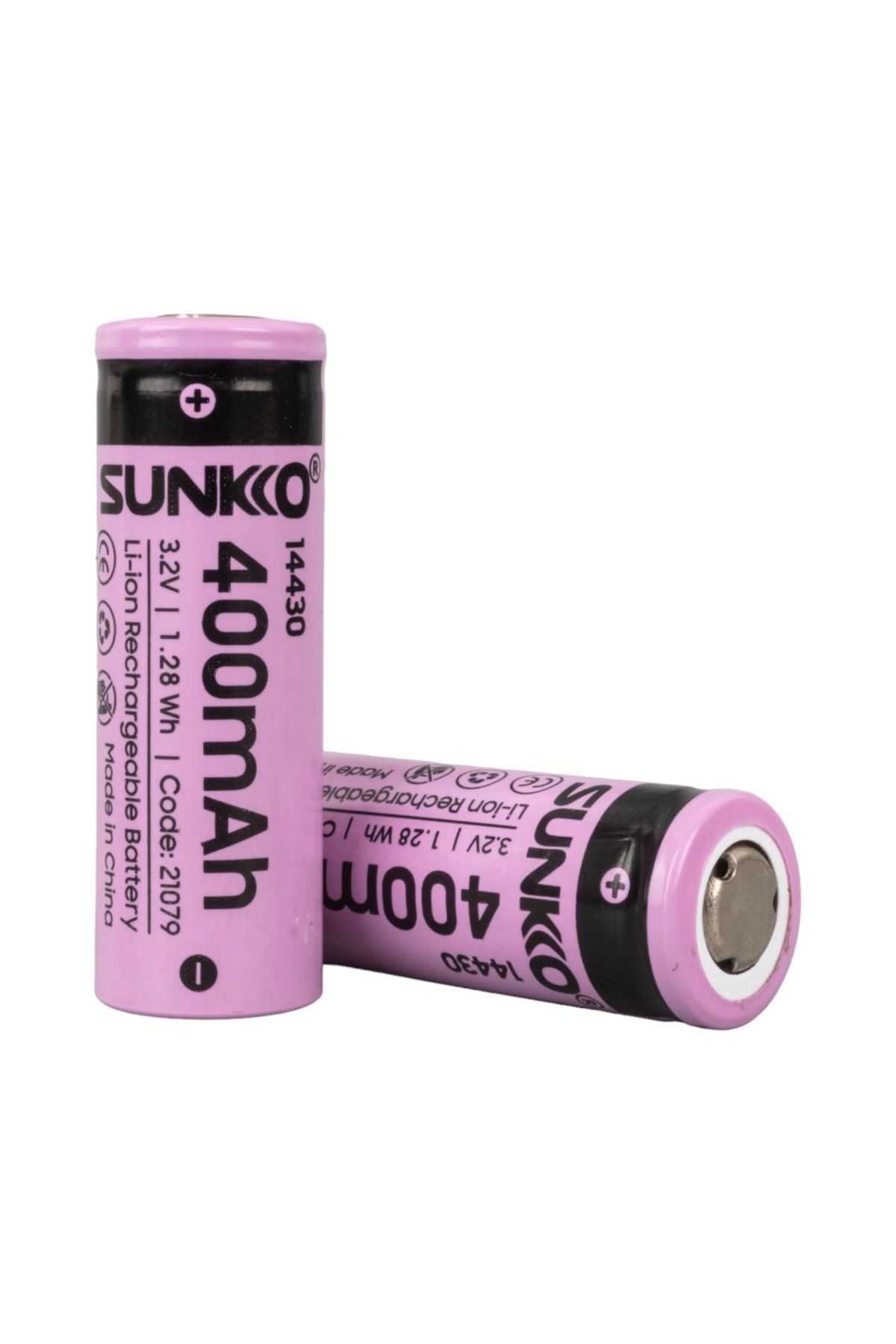 feifei SUNKKO IFR 3.2 VOLT 400 MAH 14430 ŞARJ EDİLEBİLİR PİL (2Lİ PAKET) (4767) - AYS5387-4024