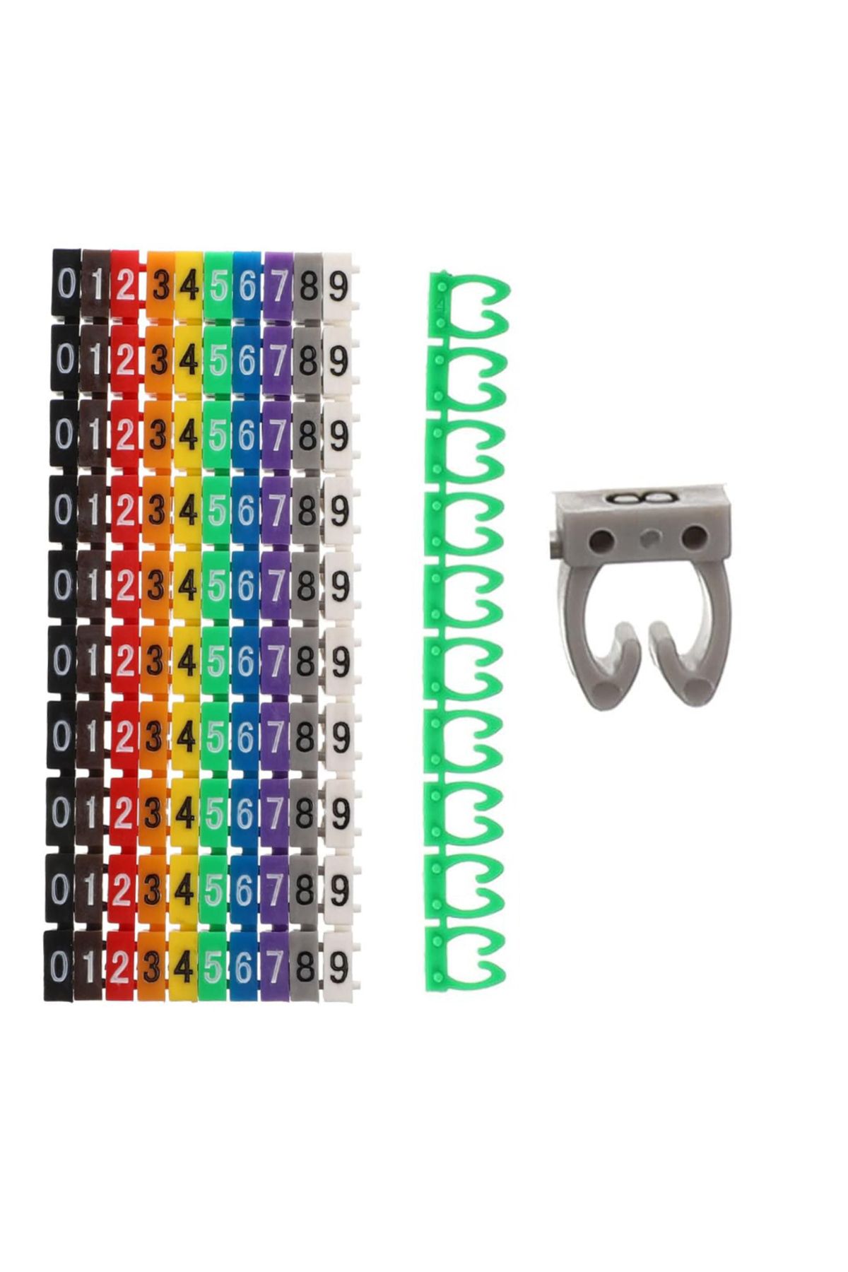 ONE 0-9 DİJİTAL KODLU RENKLİ KABLO İŞARETLEYİCİ 6MM (4767) - CDY8291-3327