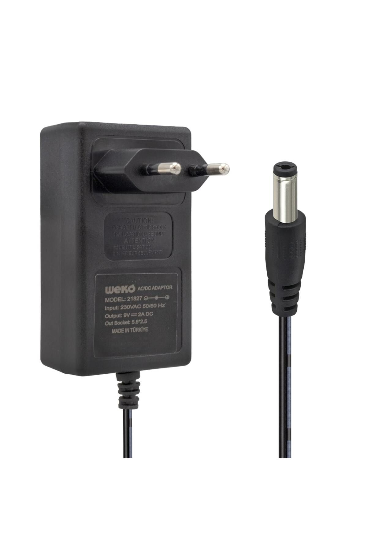 feifei 9 VOLT - 2 AMPER 5.5*2.5 UÇLU YERLİ ÜRETİM PLASTİK KASA PRİZ TİPİ KUTUSUZ AD - AYS7386-8906