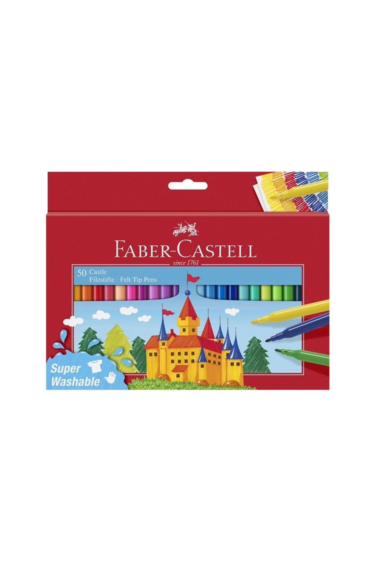 Faber Castell Süper Yıkanabilir Keçeli Kalem 50'li 554204