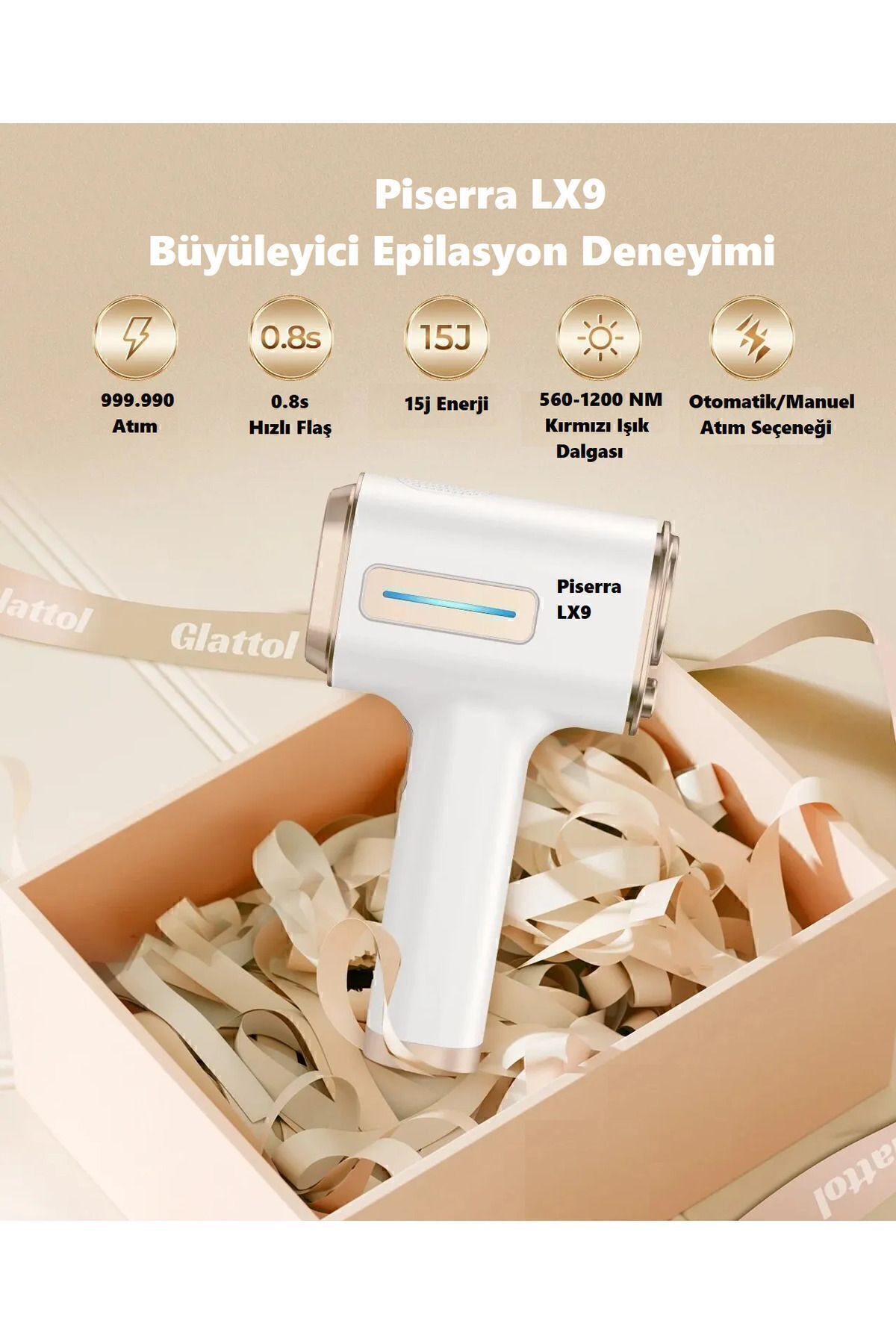 PİSERRA Lx9 Gelişmiş Yeni Nesil 3 Başlıklı Buz Ipl Lazer Epilasyon Cihazı - Ipl Lazer Epilasyon Aleti-6