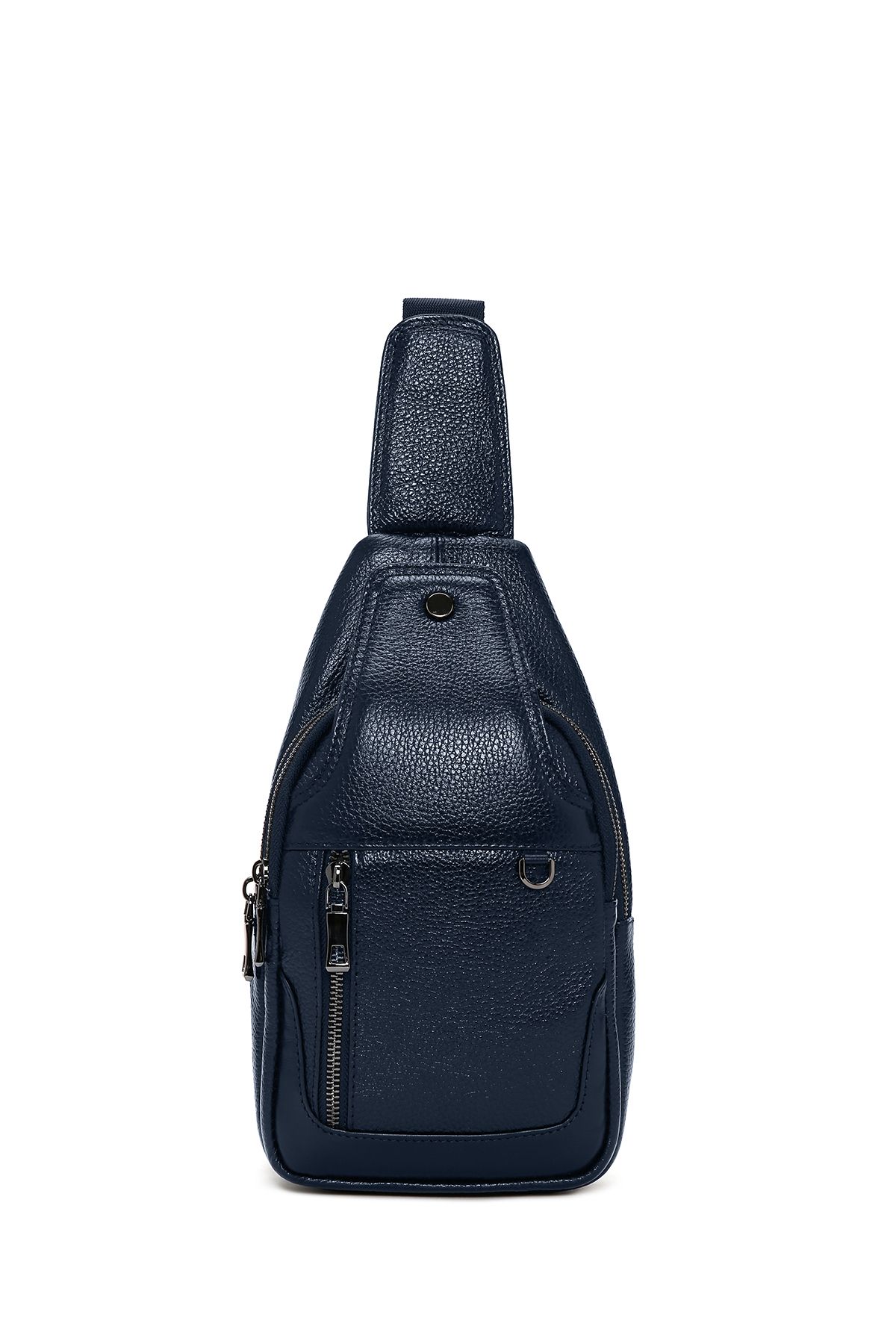 Derimod-Navy Blue Men's Leather Crossbody Bag - 23sbd3100ft 3