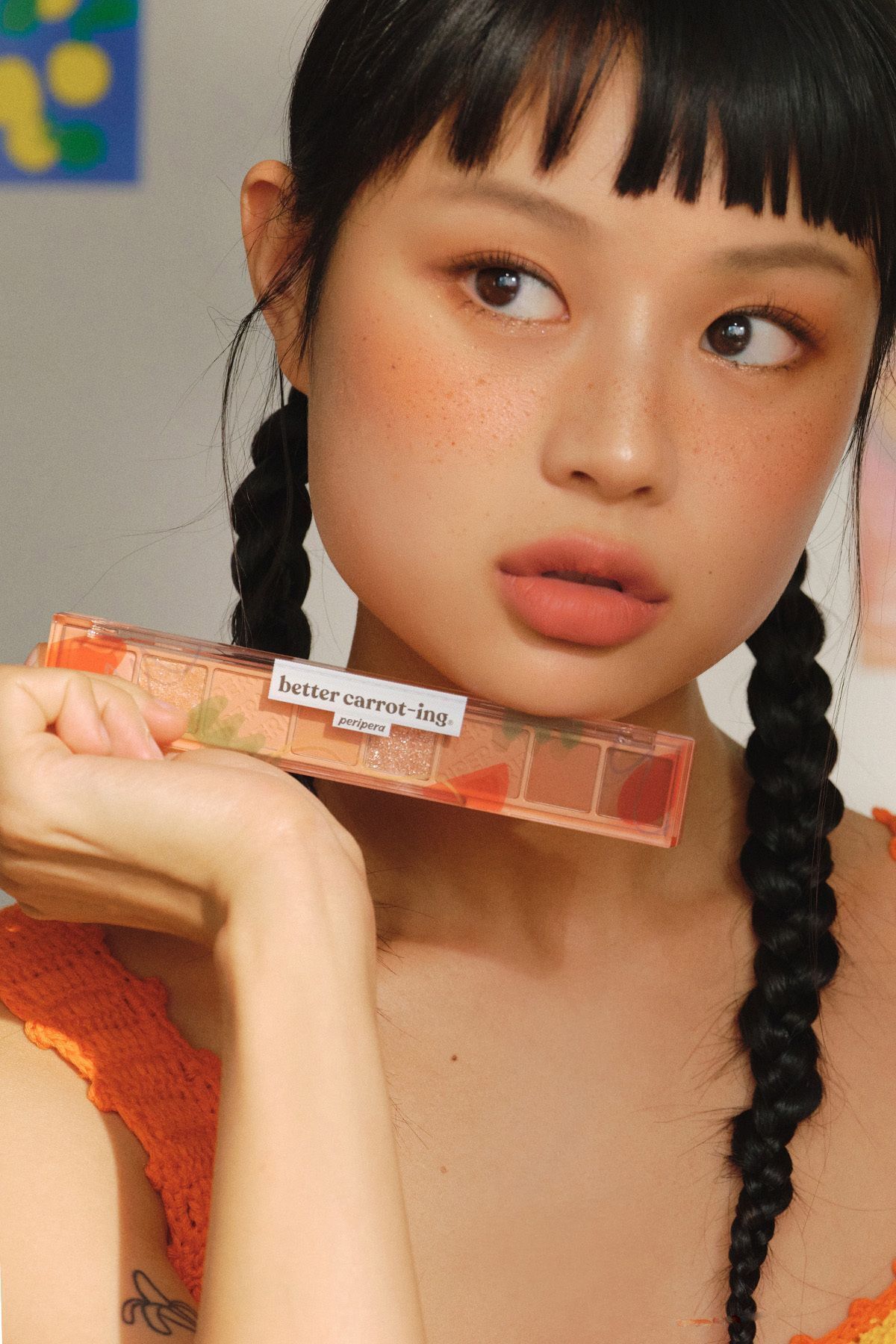 PERIPERA-Glittery and Pigmented Matte Eyeshadow Palette - Shimmer Peripera All Take Mood Palette (08 Better Carroting) 7