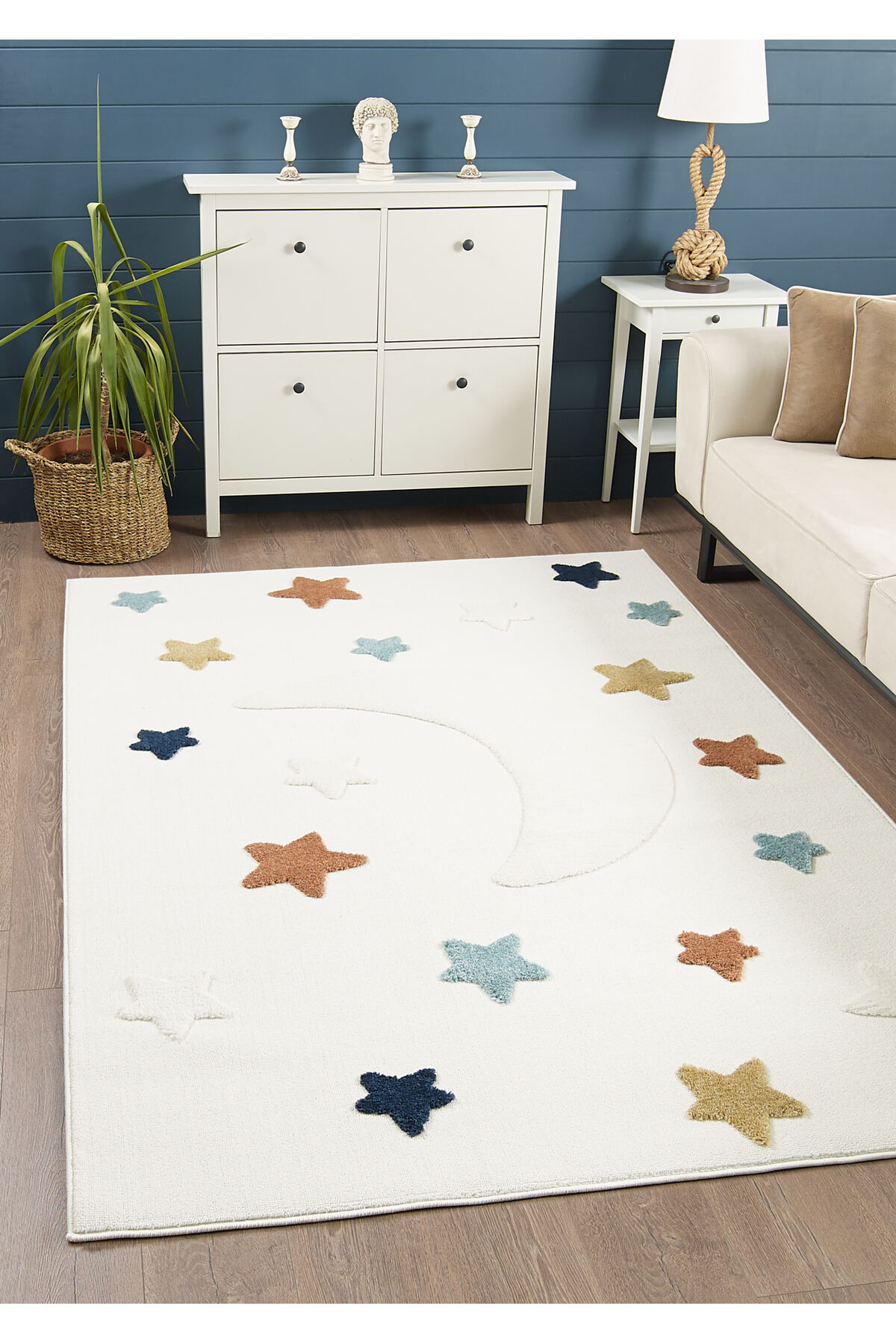 venucci home & living Quincey Bukleli Yumuşak Peluş Post Shaggy Krem Çocuk Odası Oturma Odası Salon Mutfak Halısı fotoğrafı 2 (önizleme)