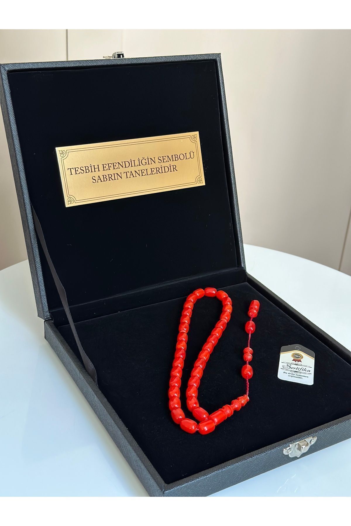 Squeezing Amber Rosary Masterwork Custom Written Men's Gift with Special Box Certified Personalized Name