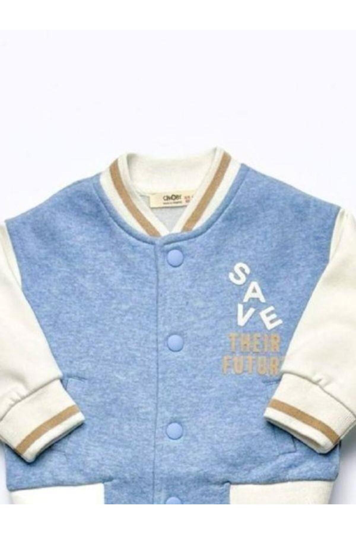 Zekids Erkek Bebek İçi Şardonlu Save Yazılı Kolej Hırkası fotoğrafı 3 (önizleme)