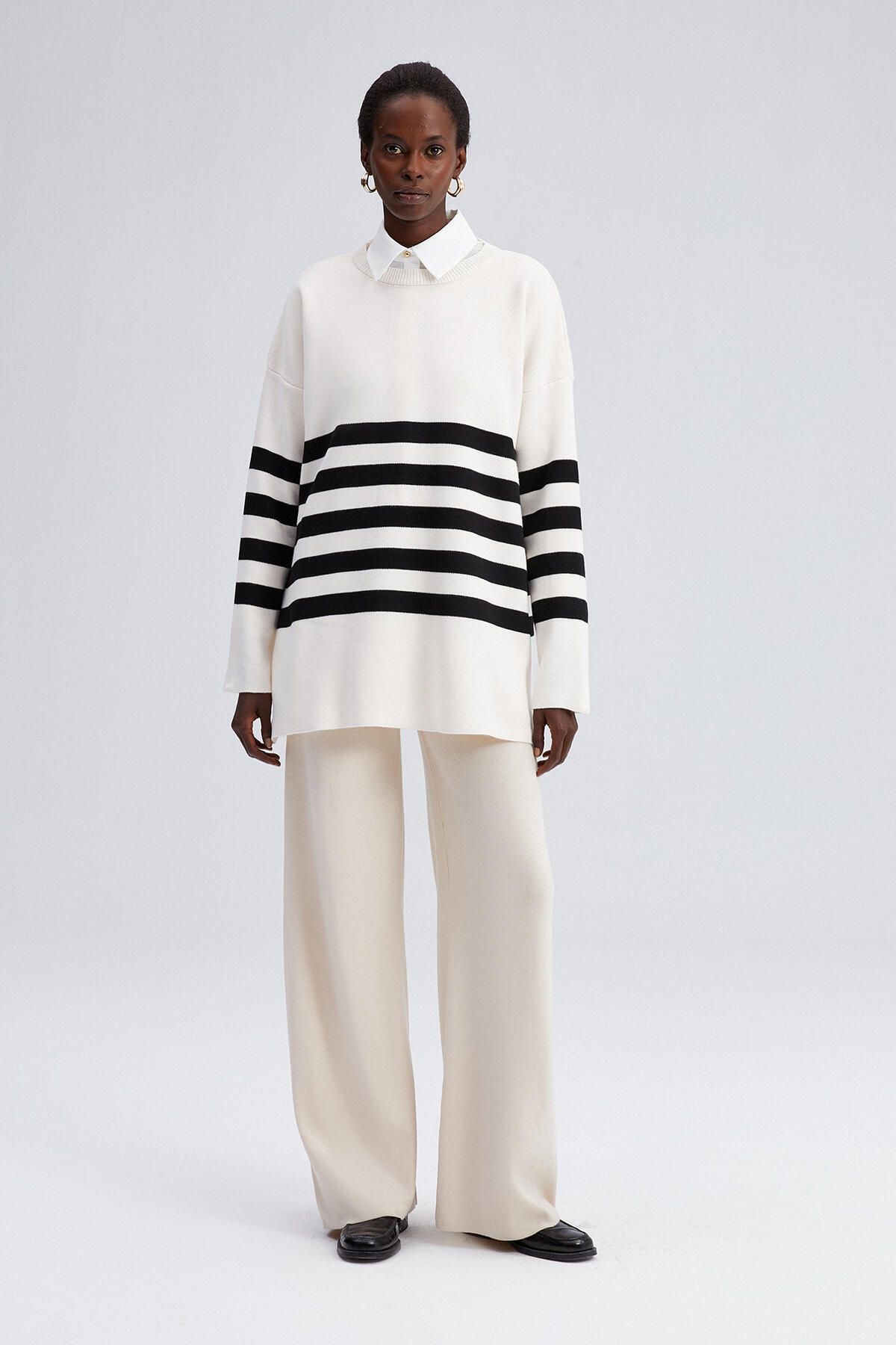 Touché Privé-STRIPED KNIT TUNIC 2