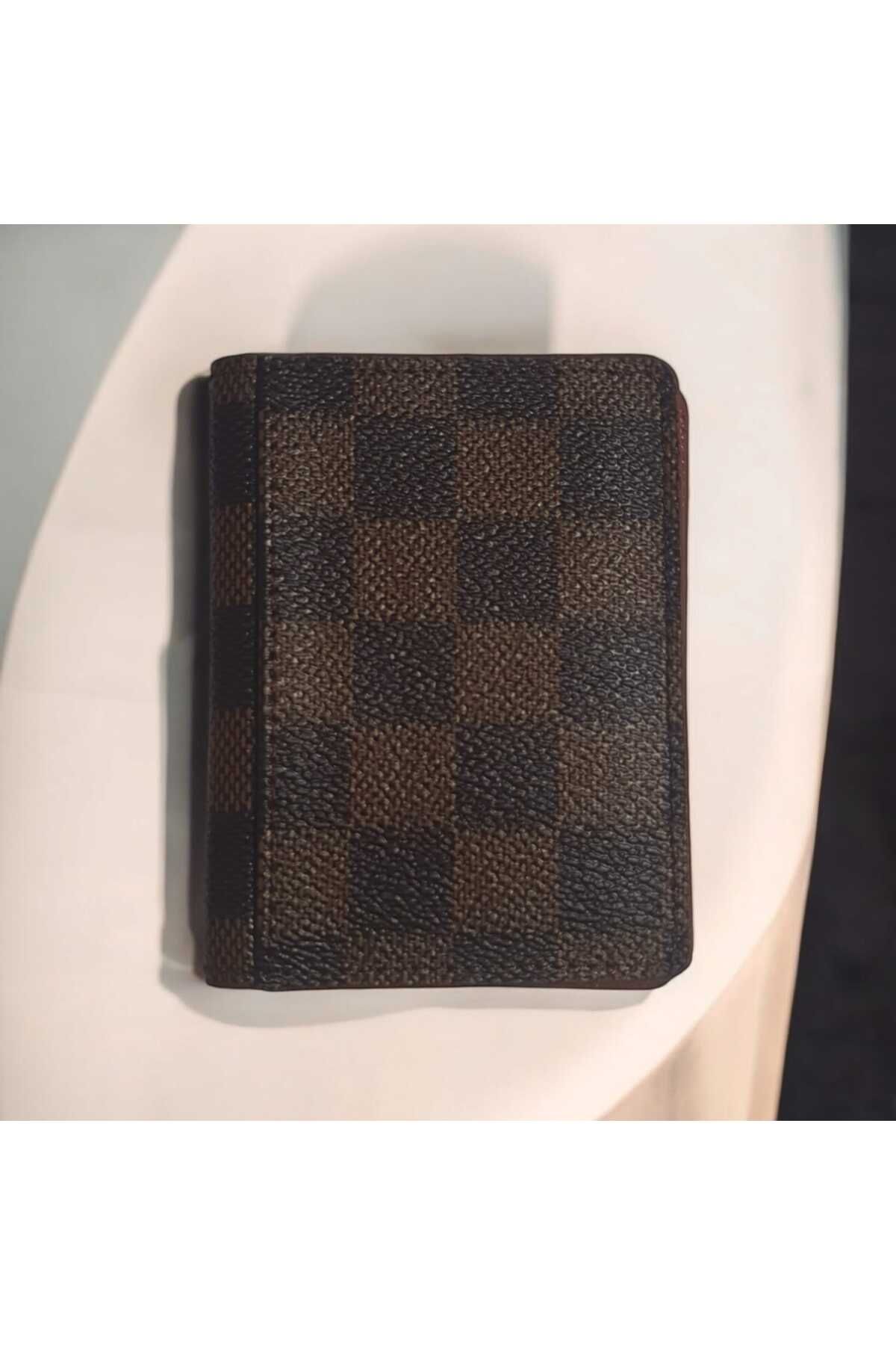 MUSOO DERİ-Musoo Genuine Leather Unisex Checkers Patterned Card Holder 1