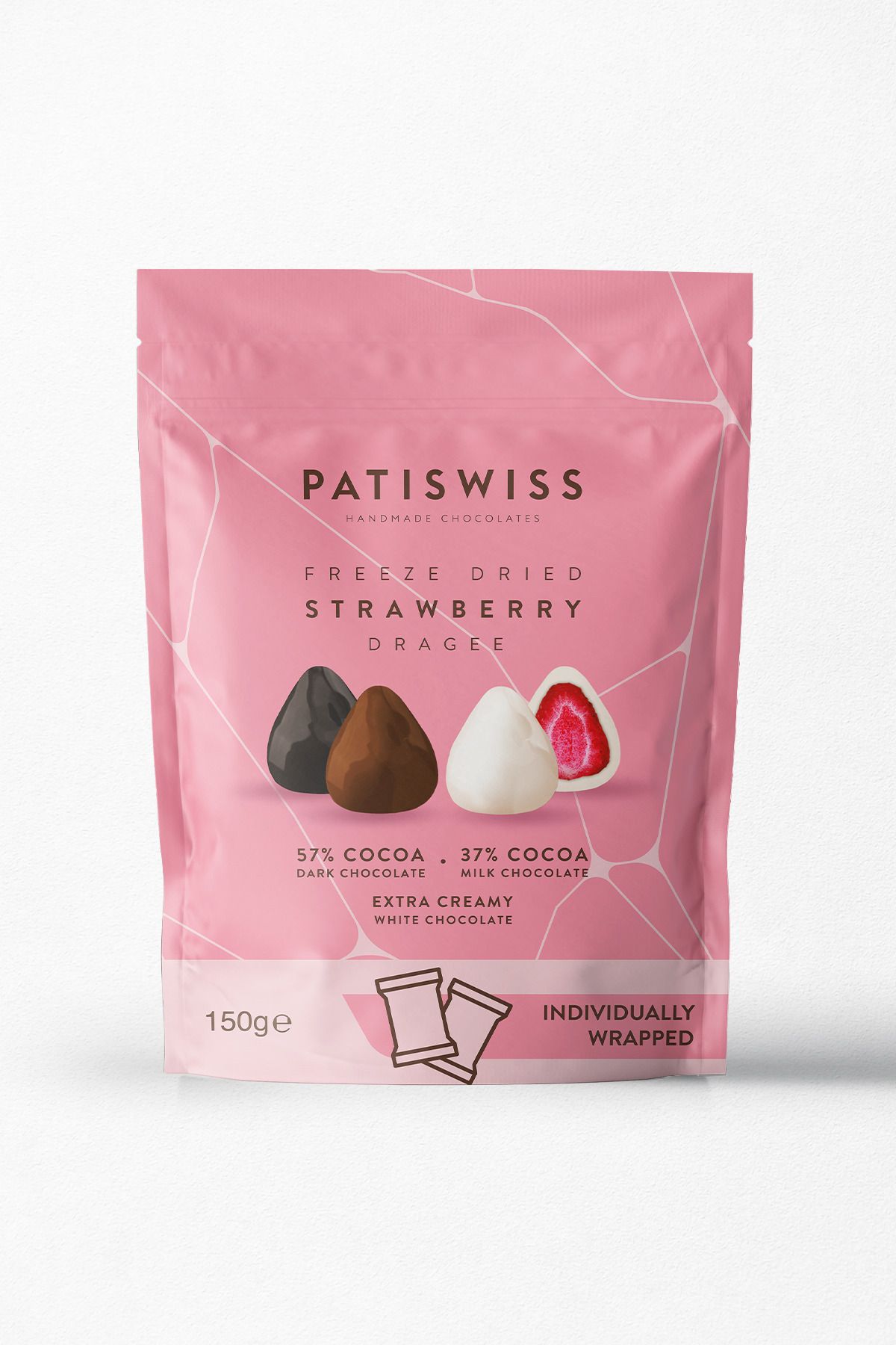 Patiswiss Karışık Çikolatalı Çilek Draje 150 G