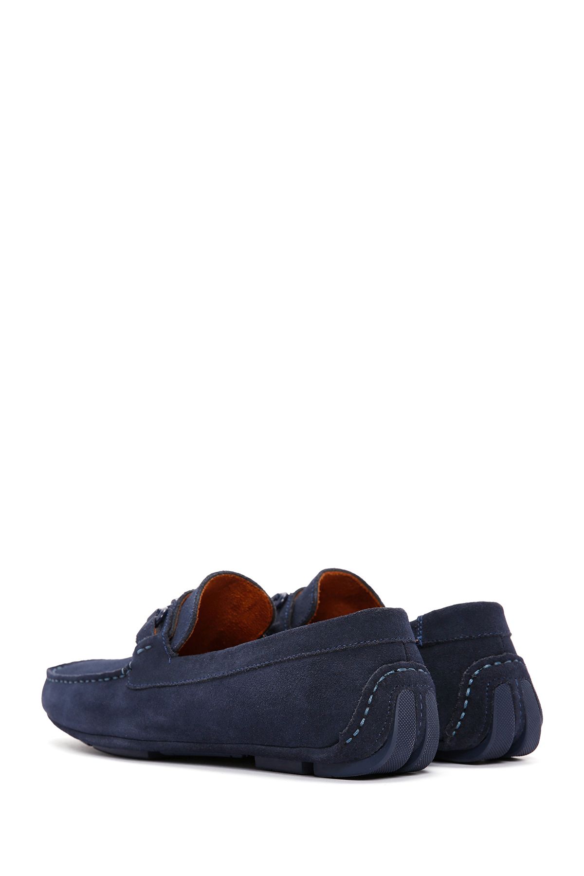 Derimod-Men's Casual Loafer - Navy Blue Suede Leather, Model 24sfd691210 5