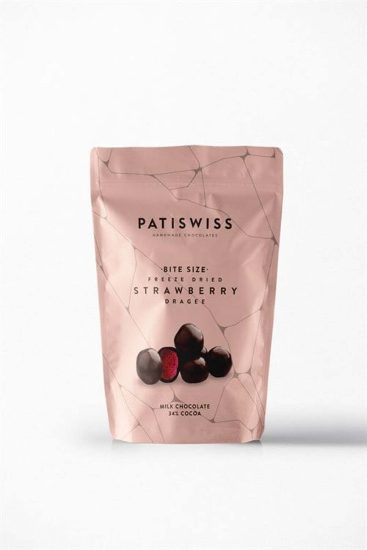 bite size milk chocolate strawberry dragee 80g
