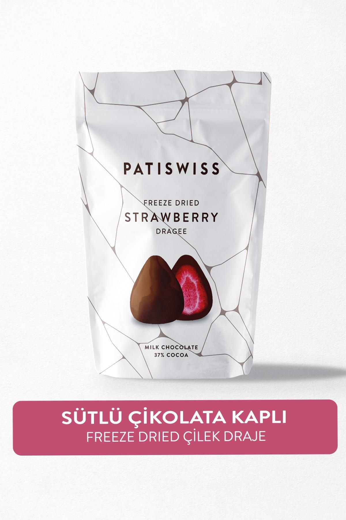 Patiswiss Sütlü Çikolatalı Çilek Draje 80g