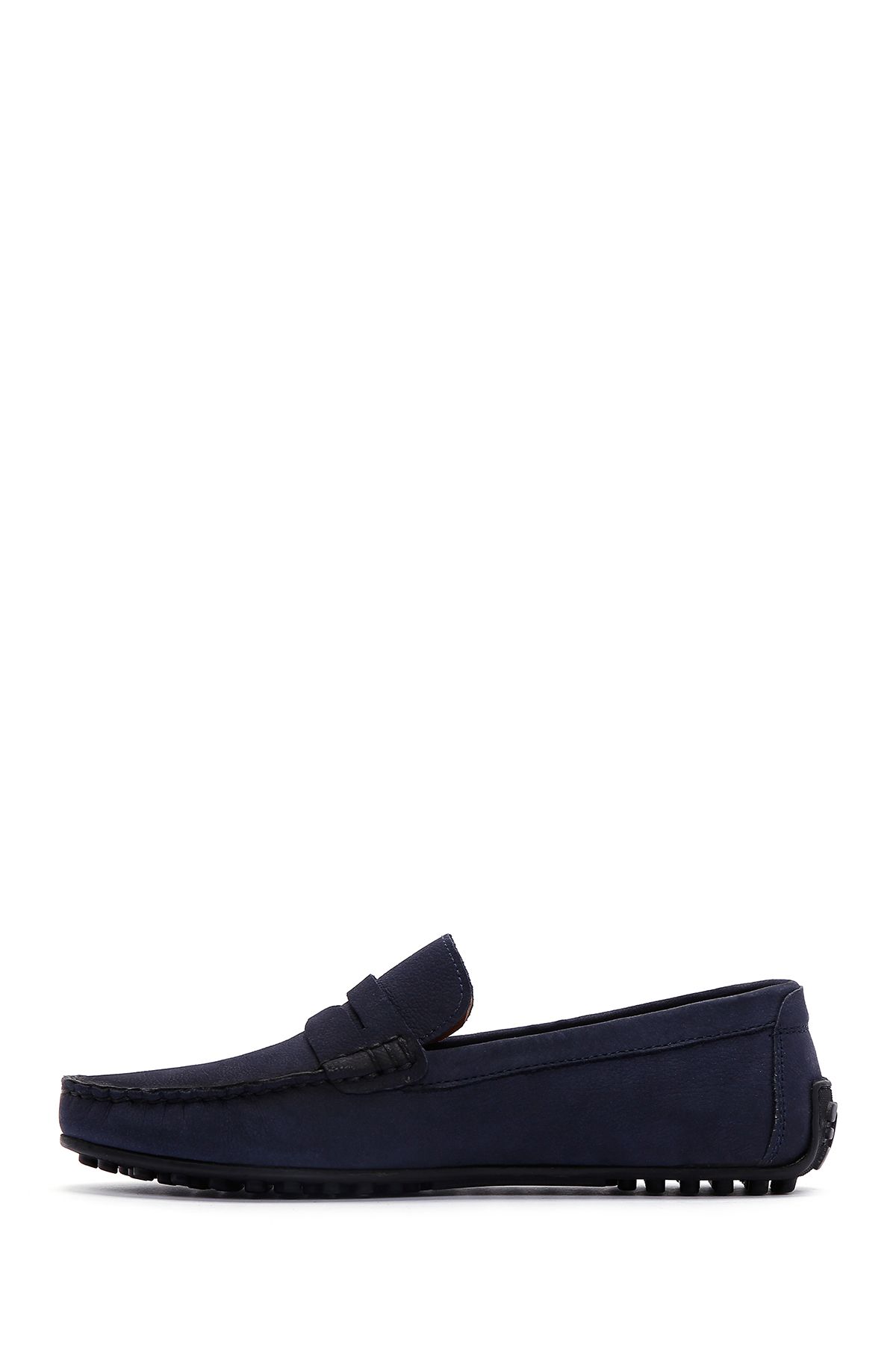 کفش مردانه loafer چرم نوبوک آبی از برند دریمود Derimod