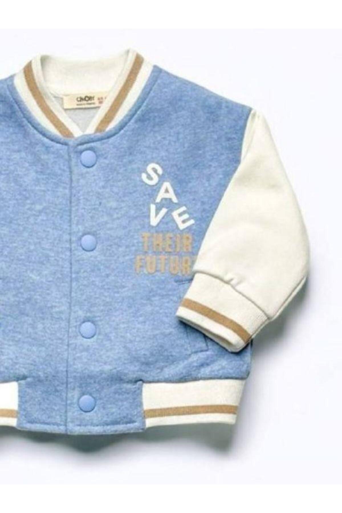 Zekids Erkek Bebek İçi Şardonlu Save Yazılı Kolej Hırkası fotoğrafı 5 (önizleme)