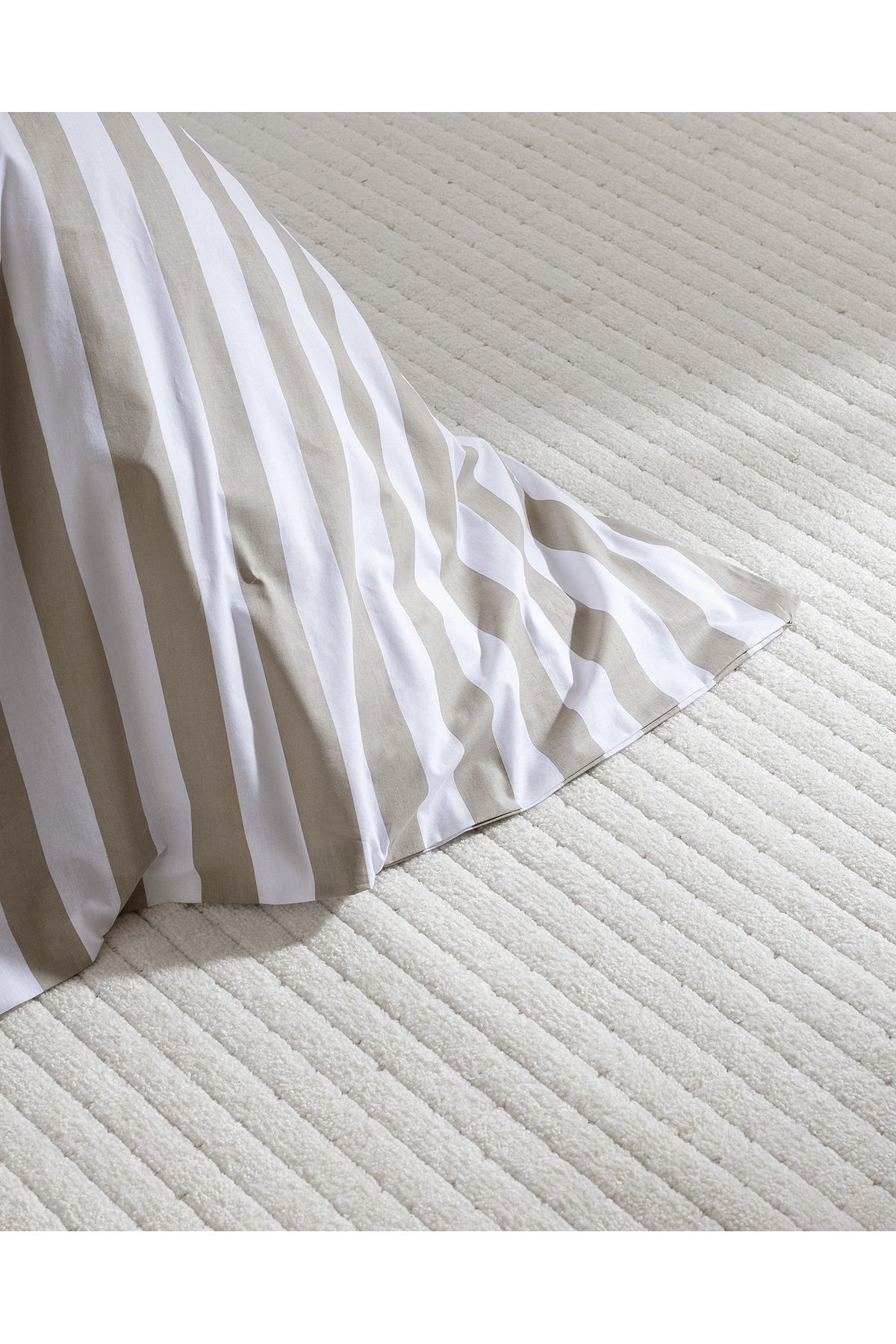 Madame Coco-Avignon Single 100% Cotton Ranforce Printed Duvet Cover Set - Khaki 5