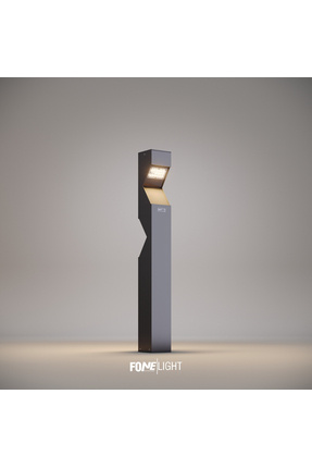 FoneLight Çim Üstü Bahçe Aydınlatması Bollard Aka020-cu100 Antrasit