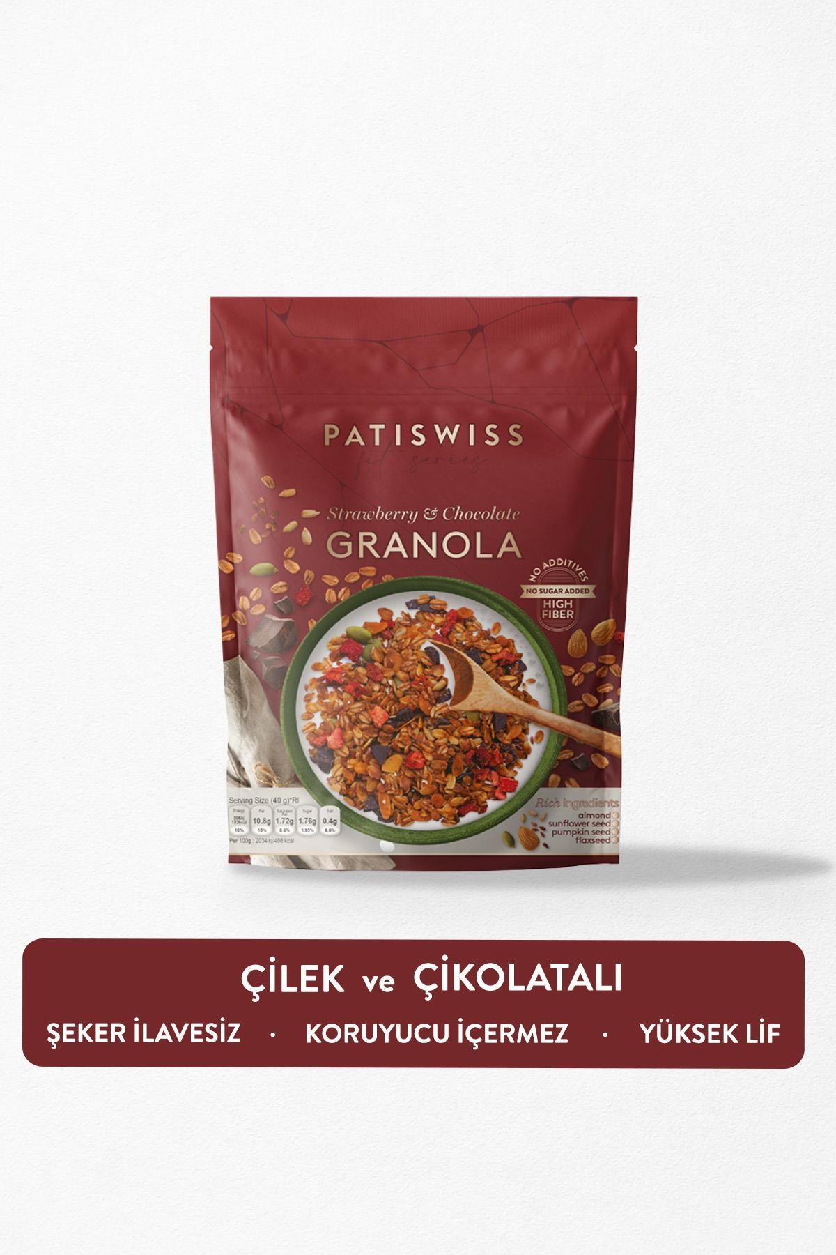 Patiswiss Çilek Ve Çikolatalı Granola Doypack 300 G