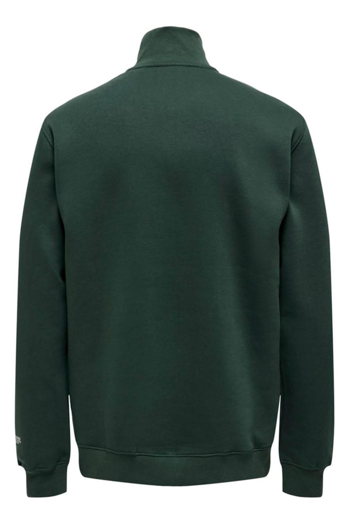 ONSRILEY REG 1/4 ZIP HIGH NECK SWT EMERALD GREEN22030160 Only & Sons