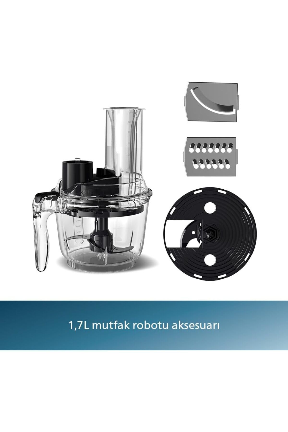 Philips HR2695/01 Blender Seti 5000 Serisi, 1200W, 0,5L Kapasiteli 1,7L Mutfak Robotu Aksesuarı