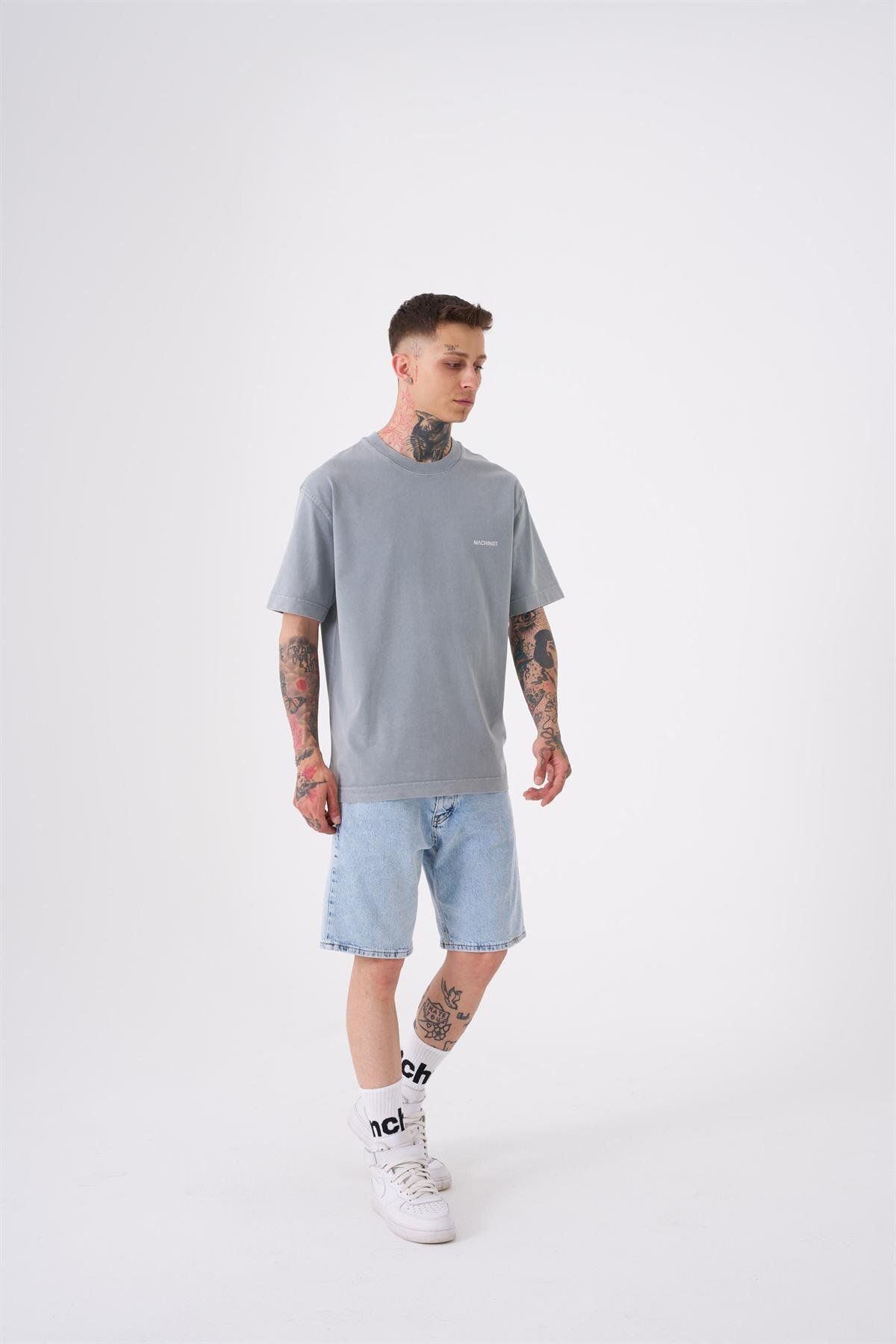 Machinist-Ανδρικό μπλουζάκι Basic Washed Relaxed Acid Grey 3