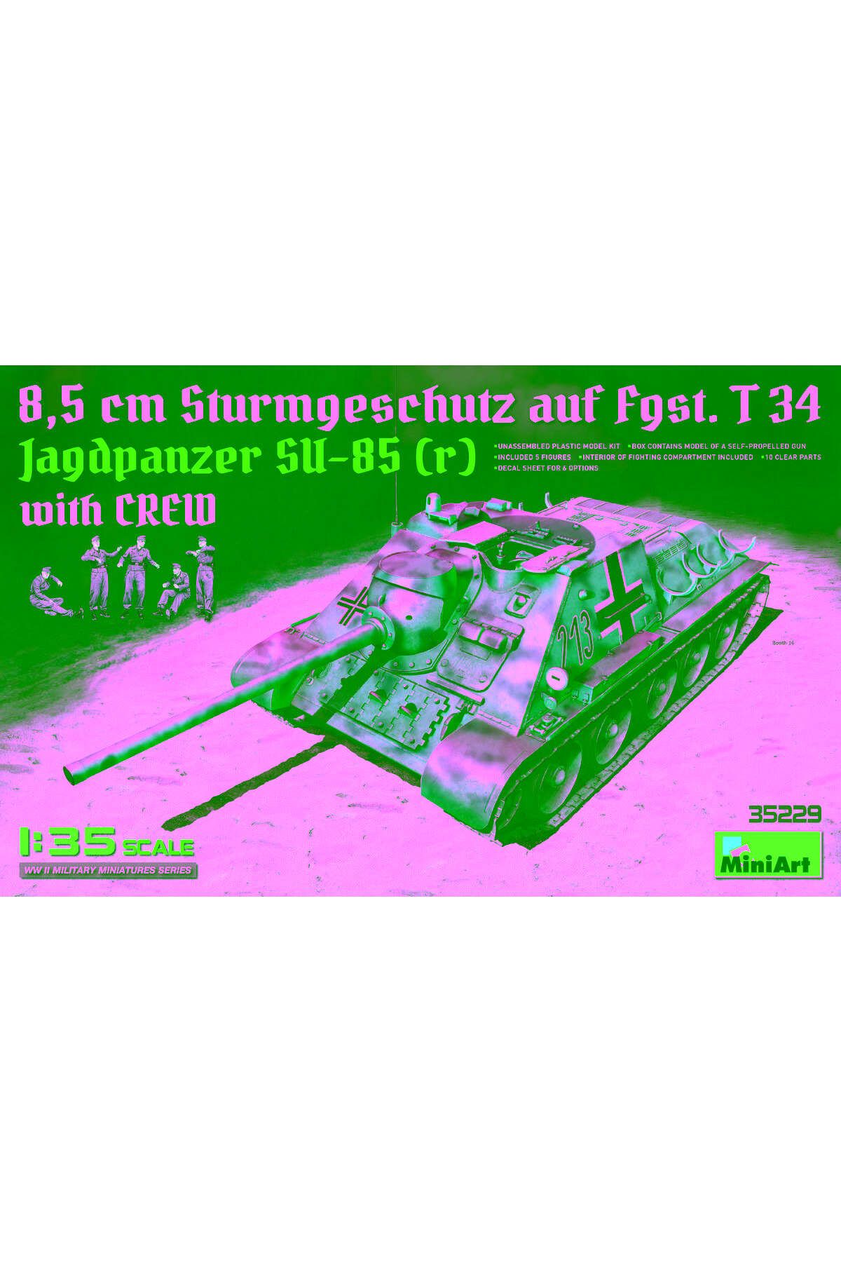 ماکت مردانه و زنانه 1:35 TANK 85 R . همراه با خدمه. MiniArt