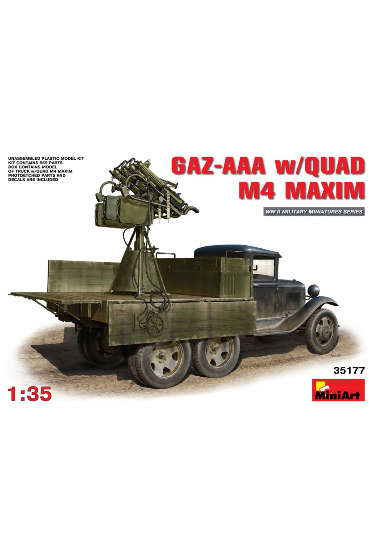 ماکت مردانه و زنانه 1:35 GAZ AAA FOUR با M4 . MiniArt