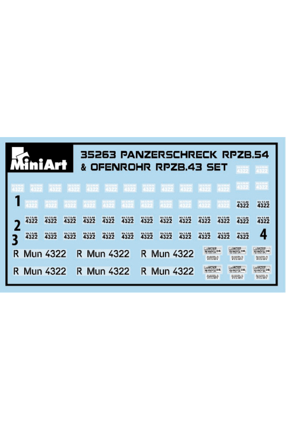 MiniArt-35263 1:35 Bazooka and Panzerschreck Set - Rpzb 54 and 43 Model 3