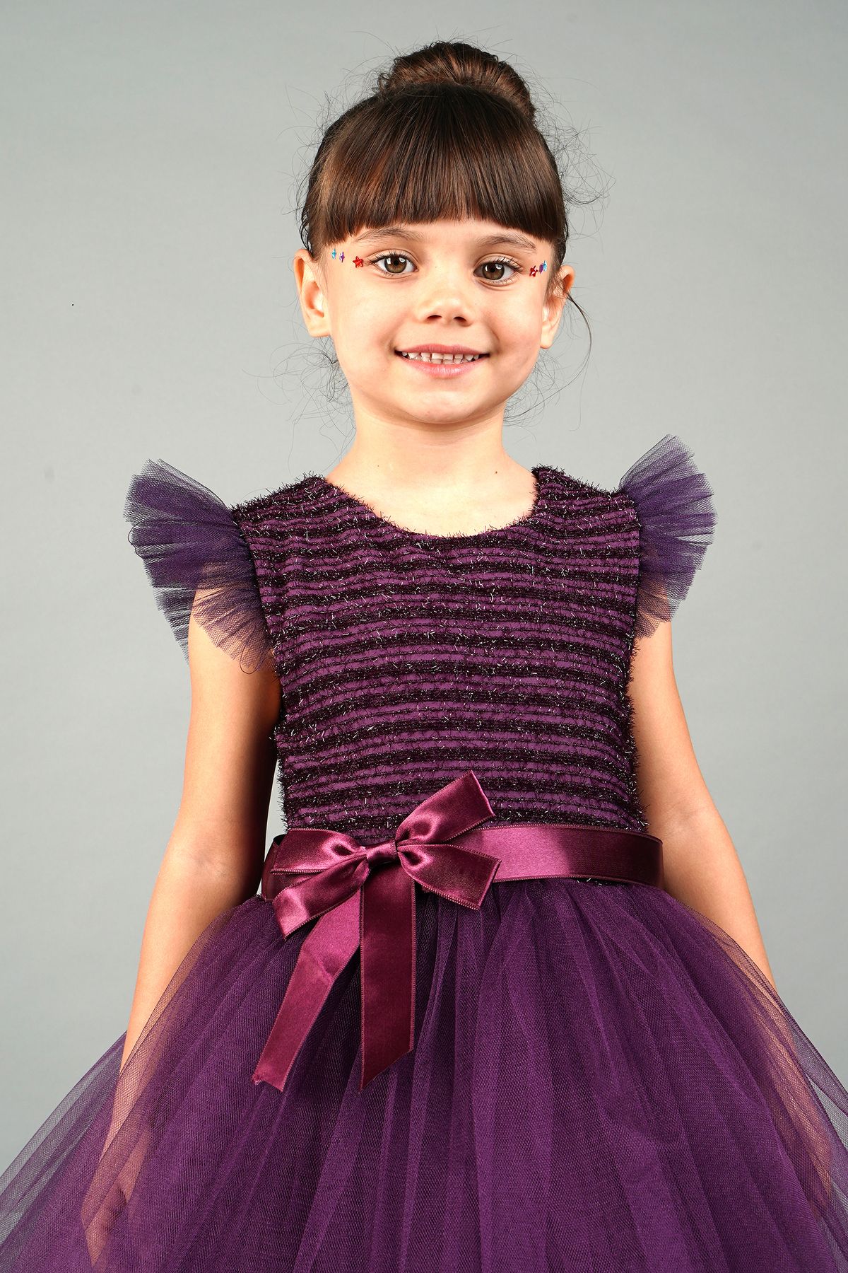 Mixie-Girls' Evening Dress with Purple Tulle - Party Dress 5