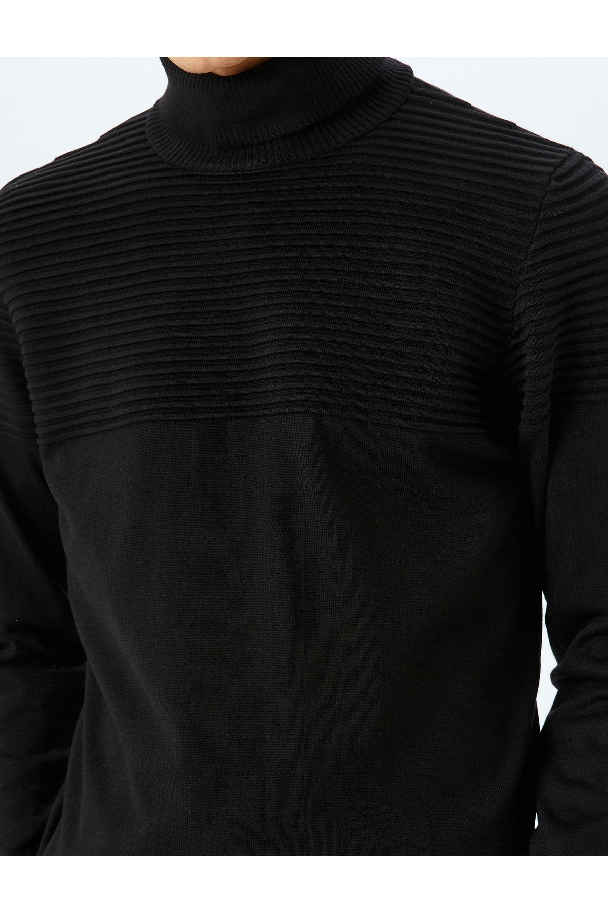 Koton-Crew Neck Textured Knitwear Sweater 5