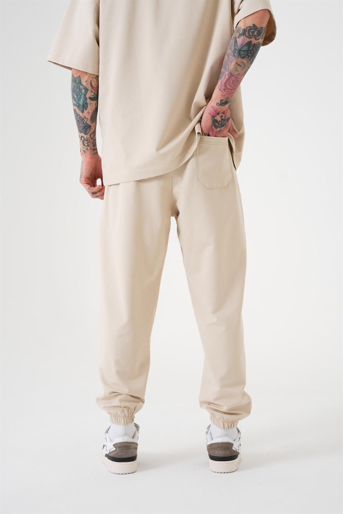 Machinist-Ανδρικό Basic Relaxed Jogger Beige φούτερ 3
