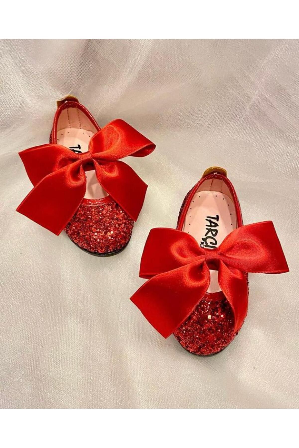 Gala-Glittery Shoes with Bow on the Front 2