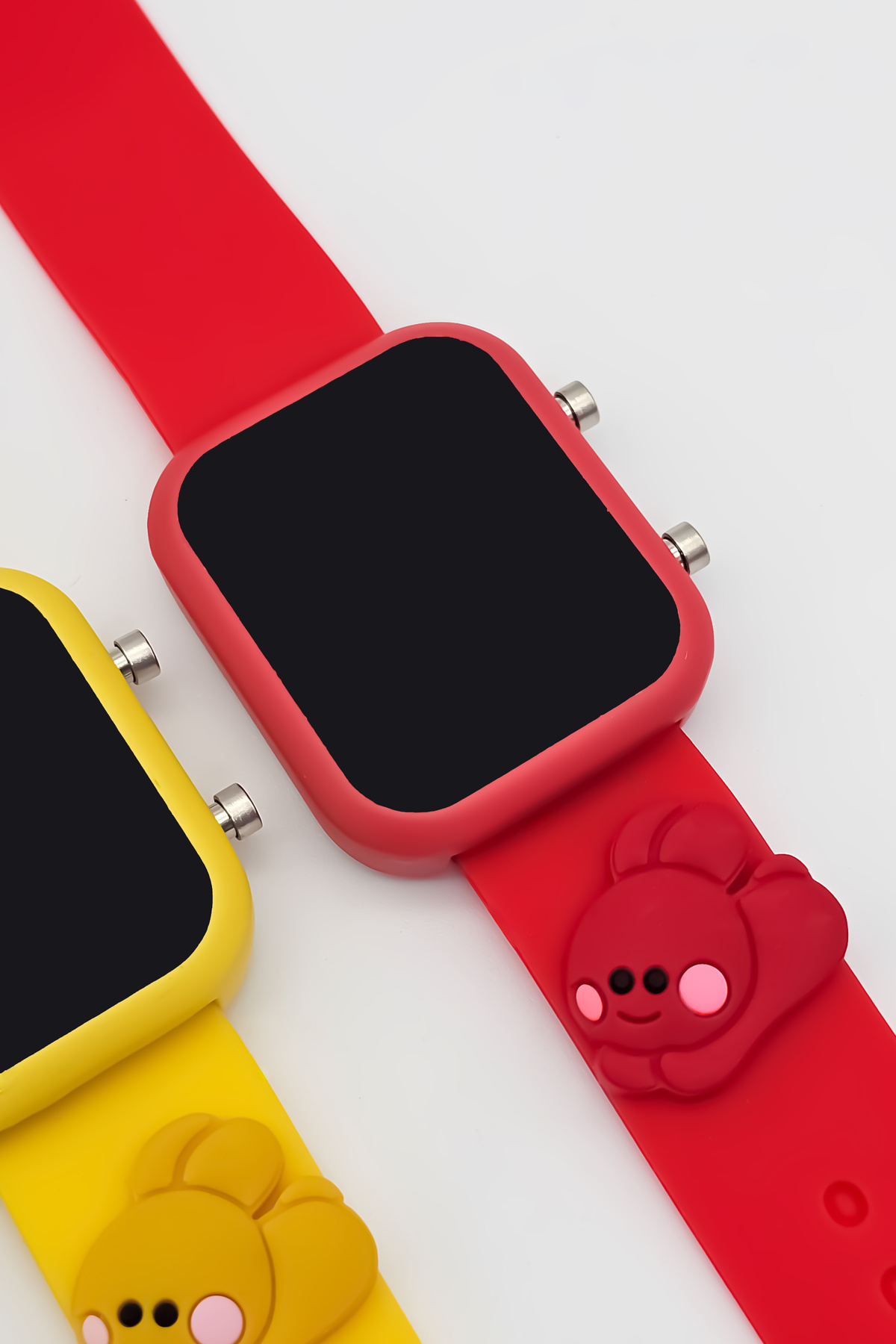 tutkanstore-Kids Wrist Watch with Rabbit Figure Digital Led Girls Boys Wristwatches Compatible with over 3 Years Old (Red) 2