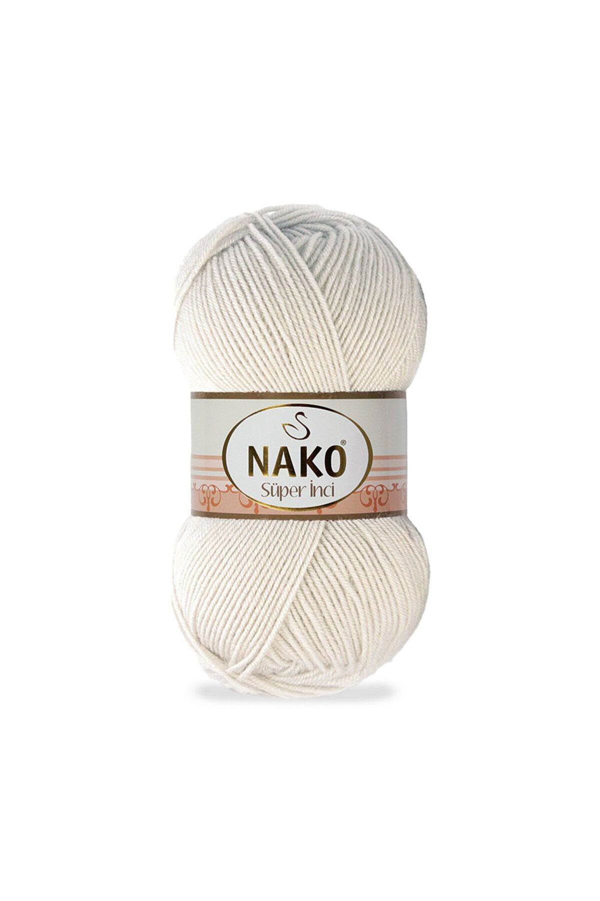 NAKO-6383 Model Super Pearl Wool Hand Knitting - Mushroom Beige Lanyard Color Code 1