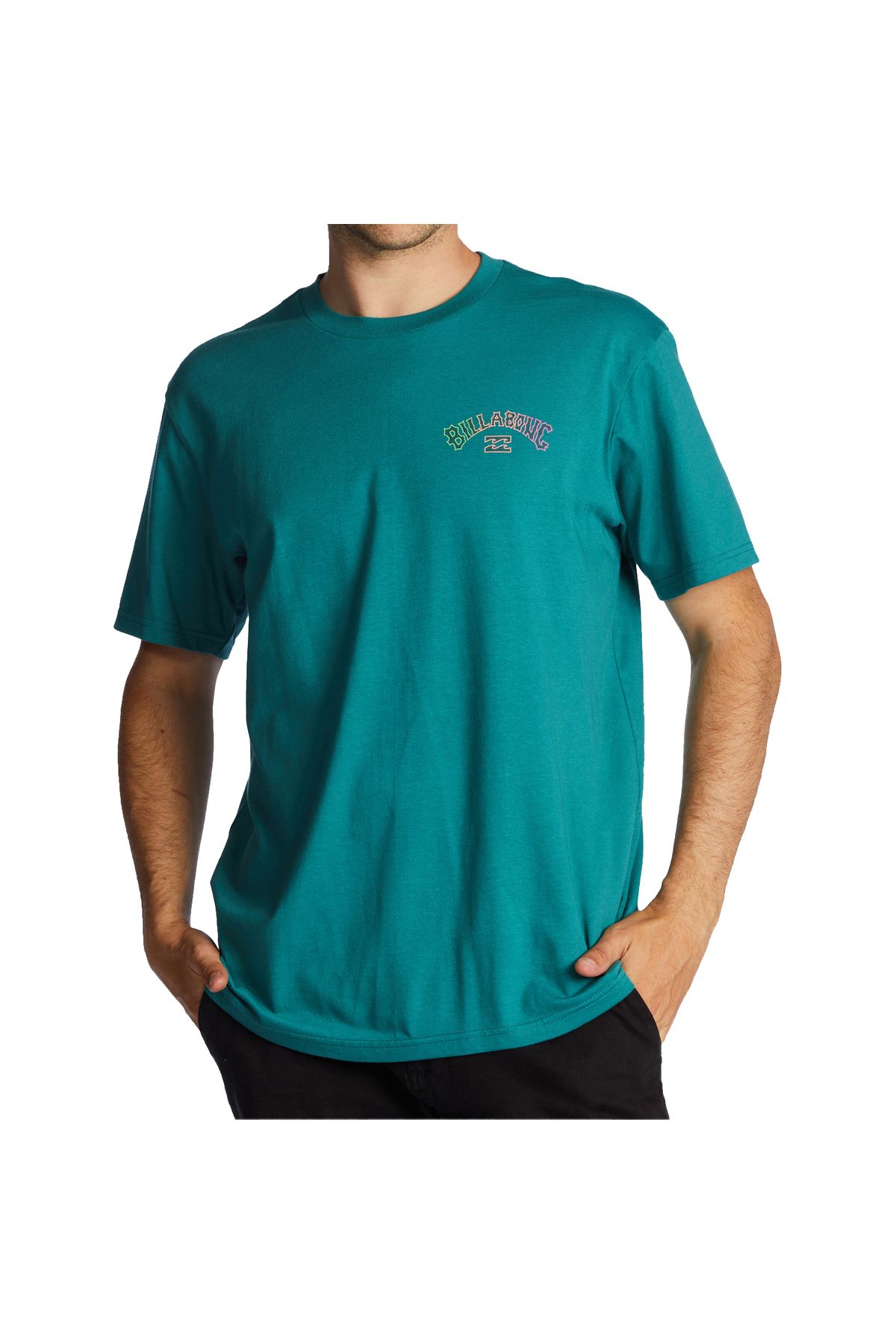 تیشرت مردانه یقه گرد آبی Abyzt01696 Arch Fill Ss Billabong