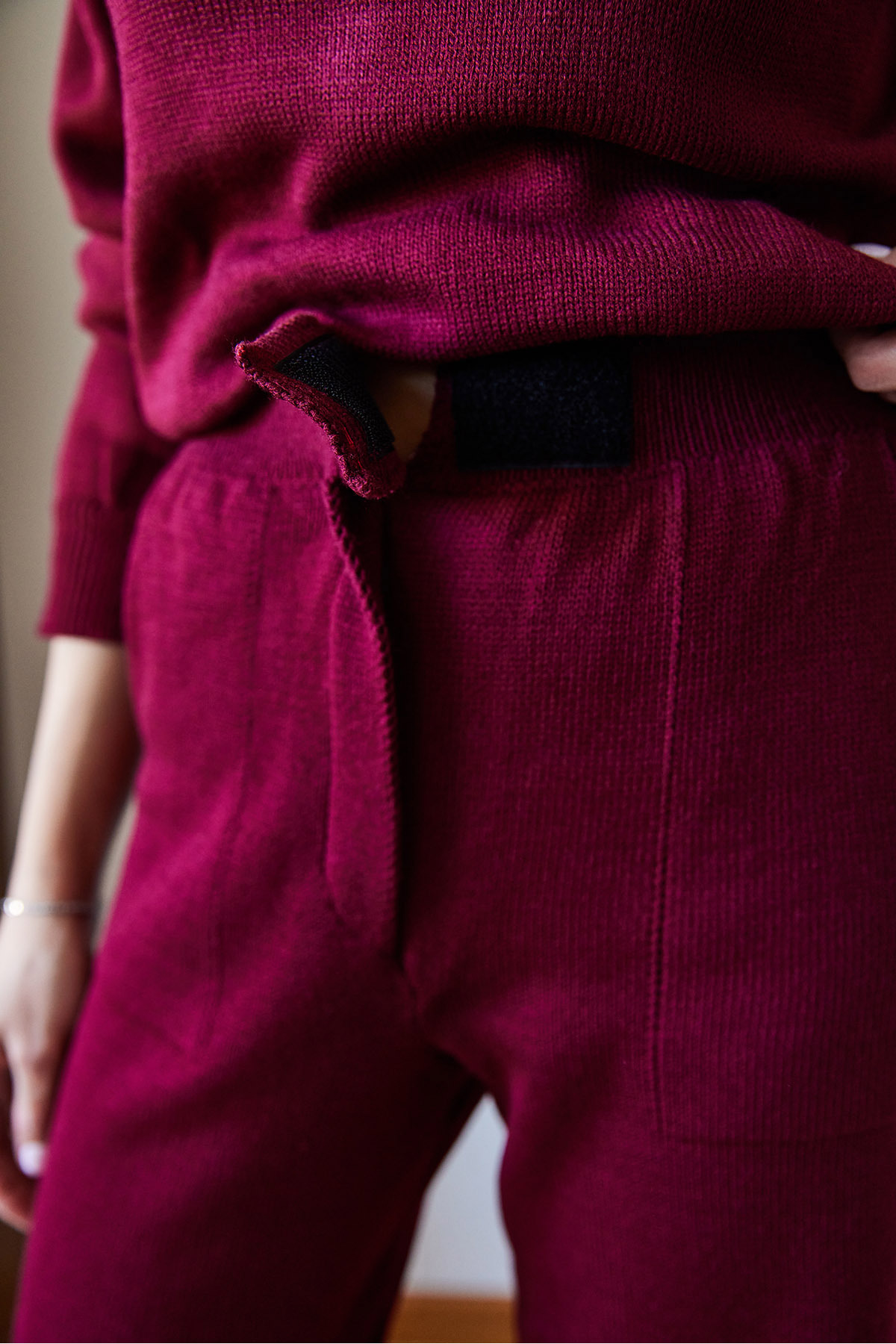LUCCI Ribbed Knit Co-Ord Set with Crew Neck 2