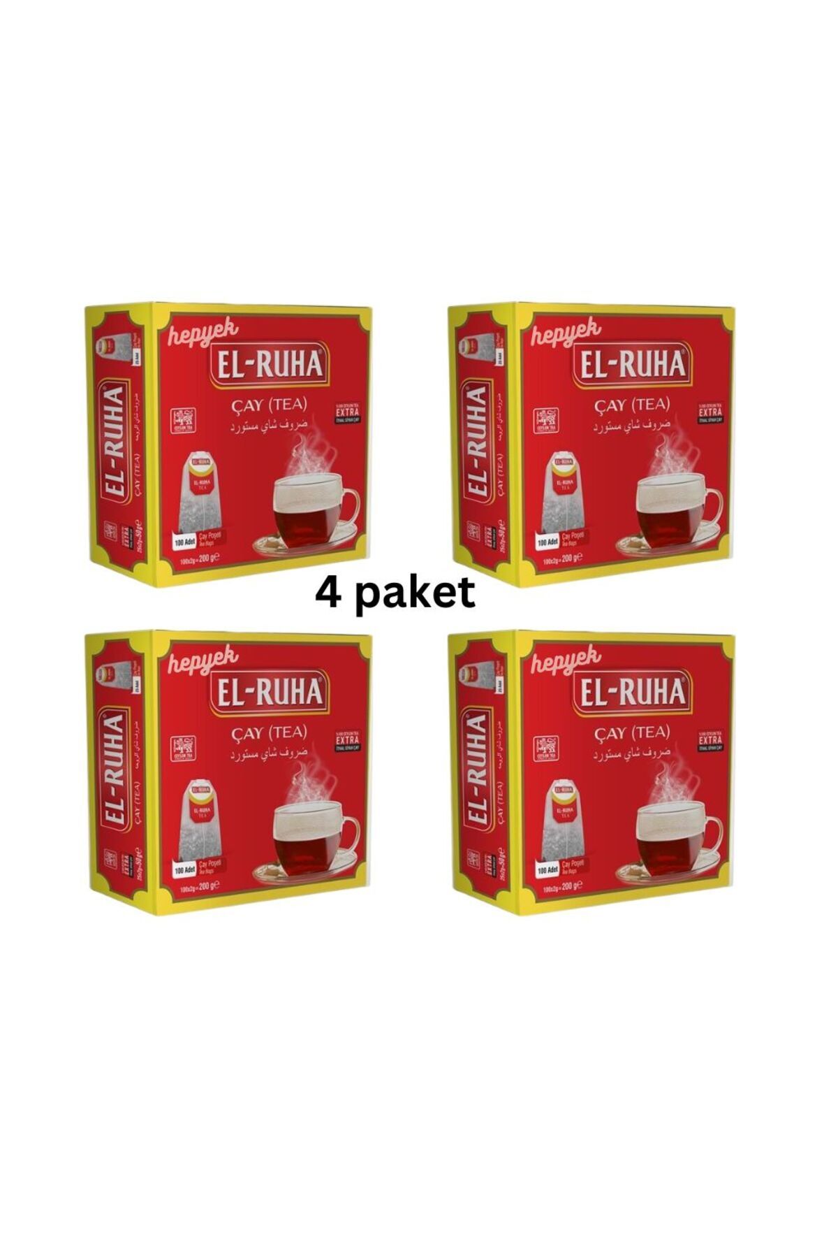 Hepyek El Ruha Sallama Çay 100'lü X 4 paket