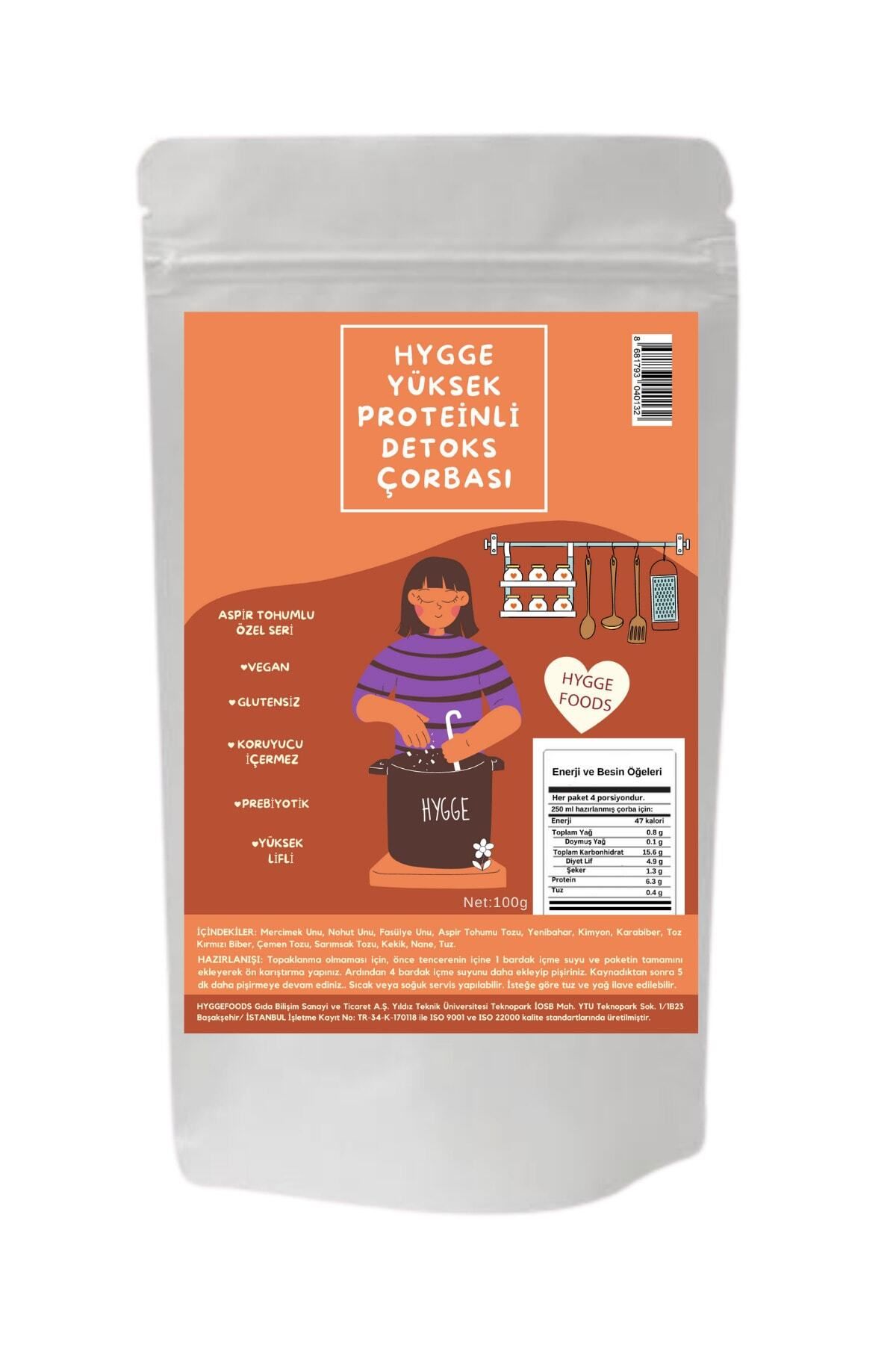 Hygge Yüksek Proteinli Detoks Çorbası - Vegan Glutensiz Prebiyotik Yüksek Lifli Koruyucuz - 100 G