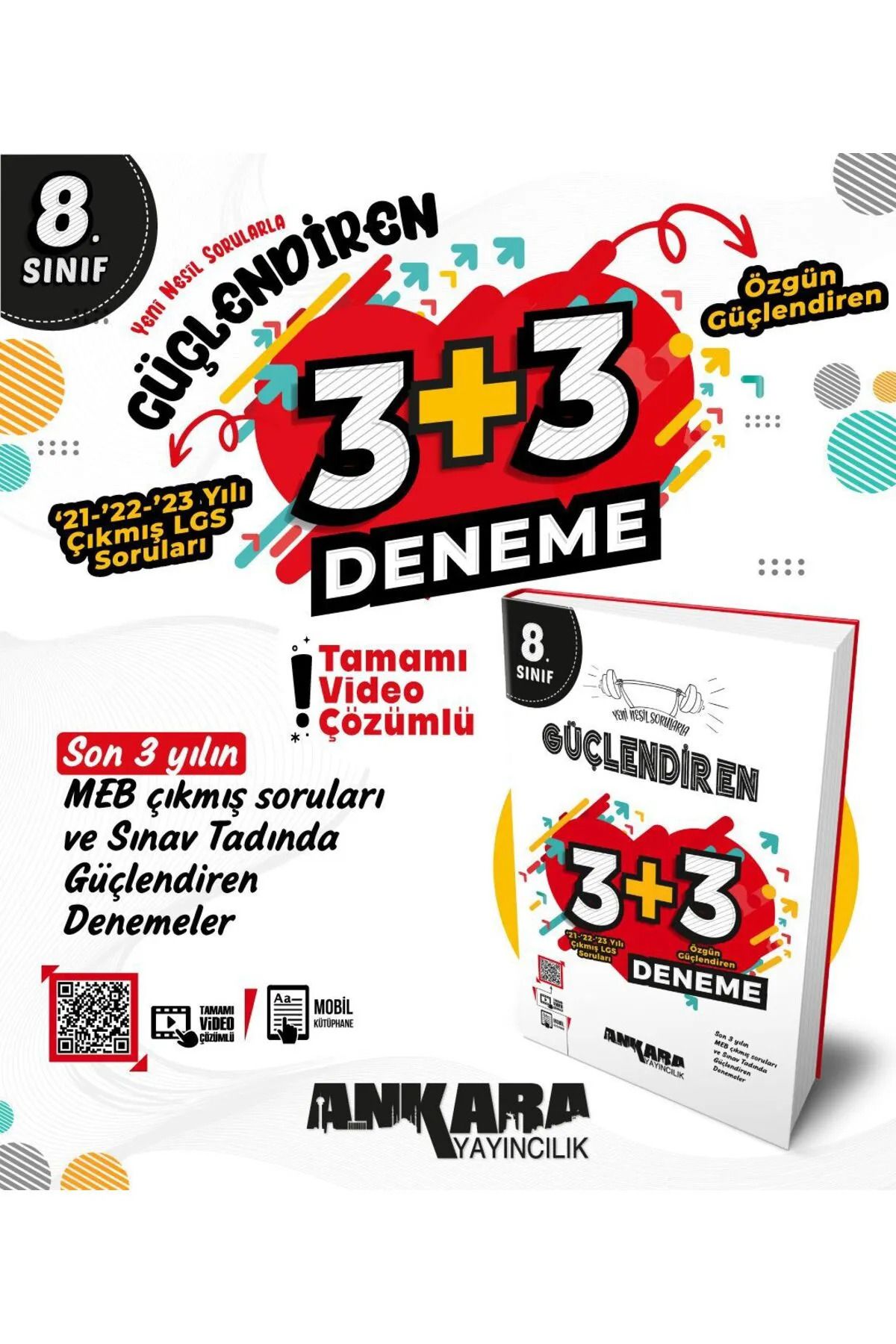 Kırtasiye seti ve 8. Sınıf Güçlendiren 3+3 Deneme (Çıkmış Sorularla '3' Deneme) Kırtasiye seti ve 8. Sınıf Güçlendiren 3+3 Deneme (Çıkmış Sorularla '3' Deneme)