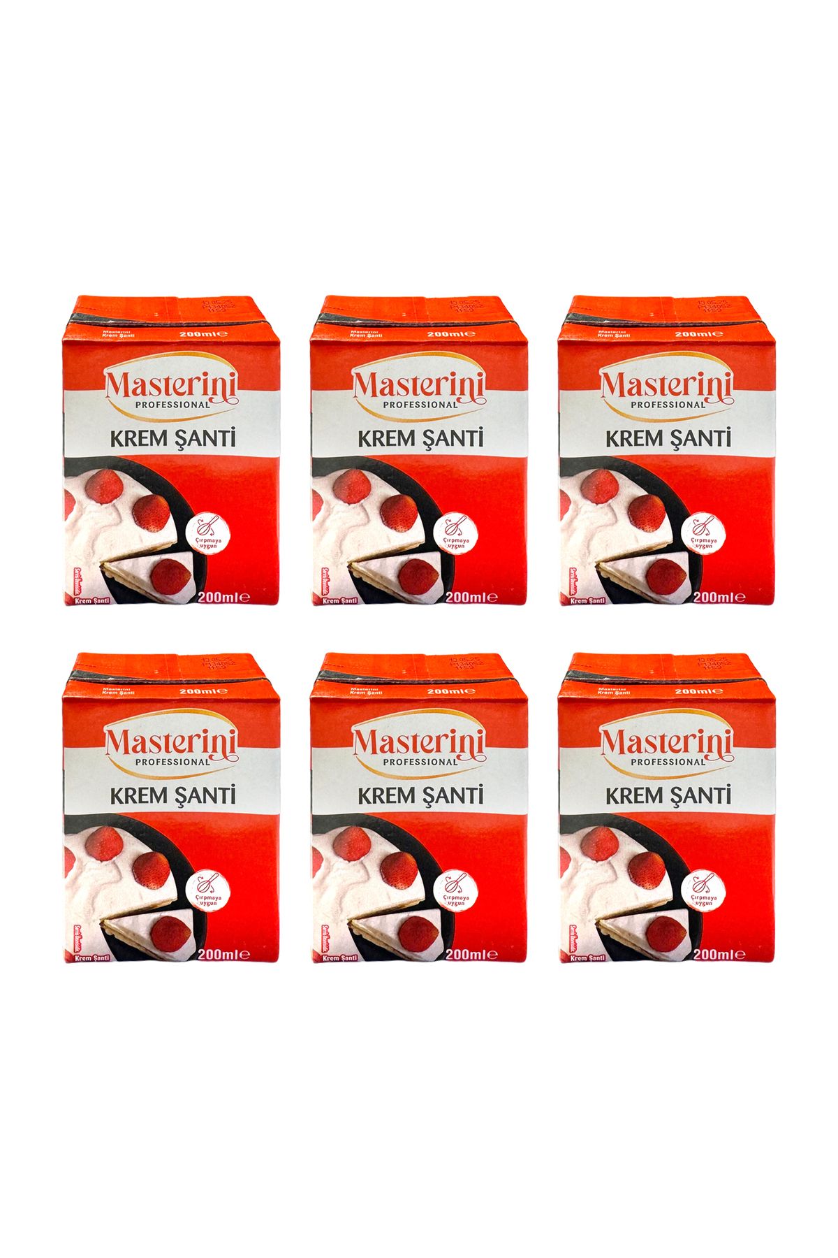 MASTERİNİ Krem Şanti 200 ml x 6 Adet