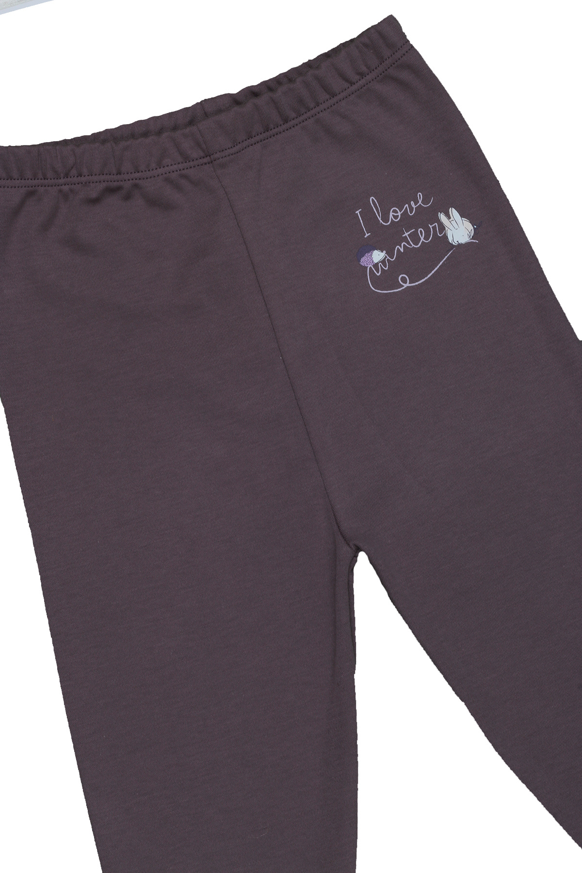 Melekpare Bebek Patikli Pantolon Kendinden Çoraplı Alt Pijama Mevsimlik %100 Organik Pamuk 2'li Set fotoğrafı 6 (önizleme)